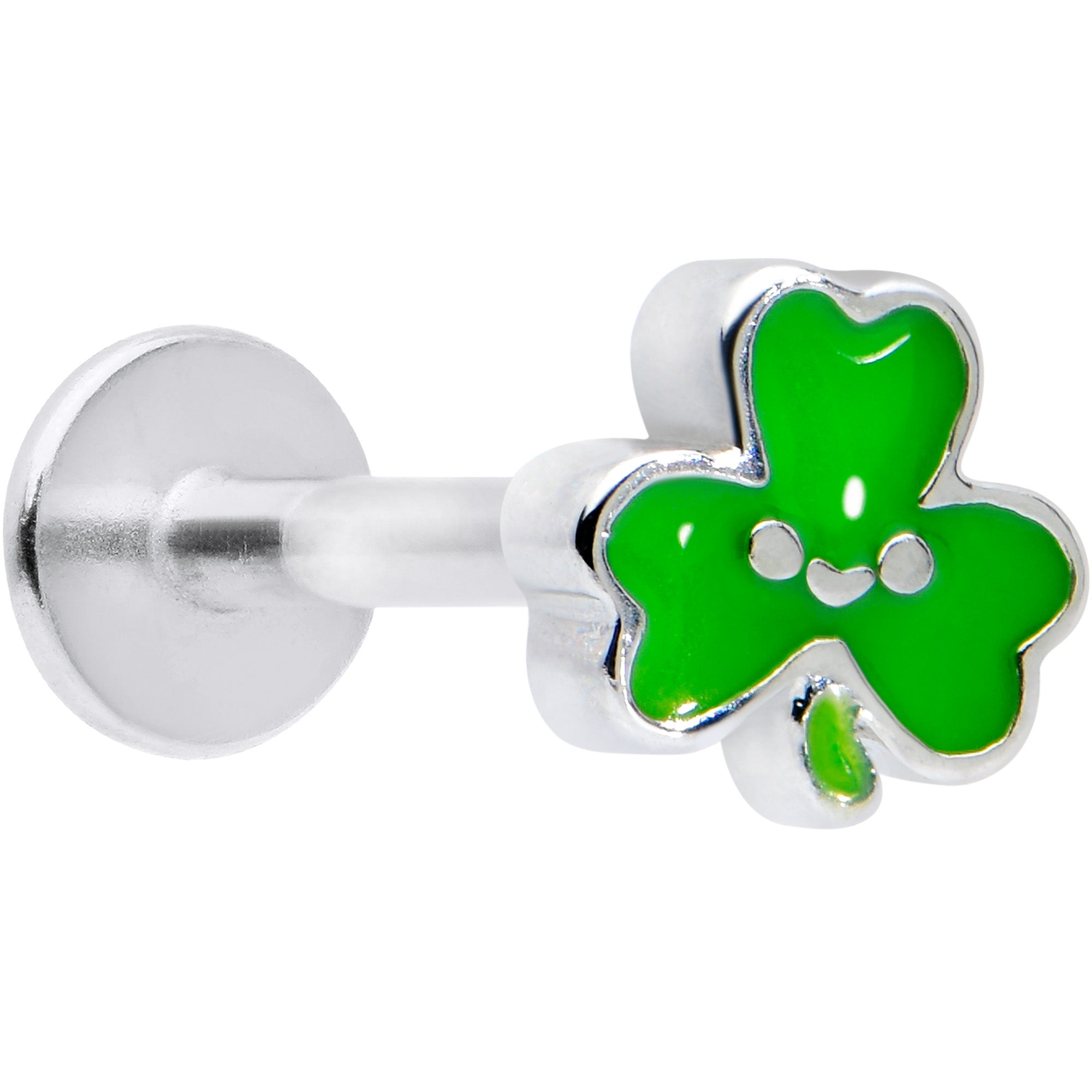 16 Gauge 5/16 Sweet Happy Shamrock St Patricks Labret Monroe Tragus