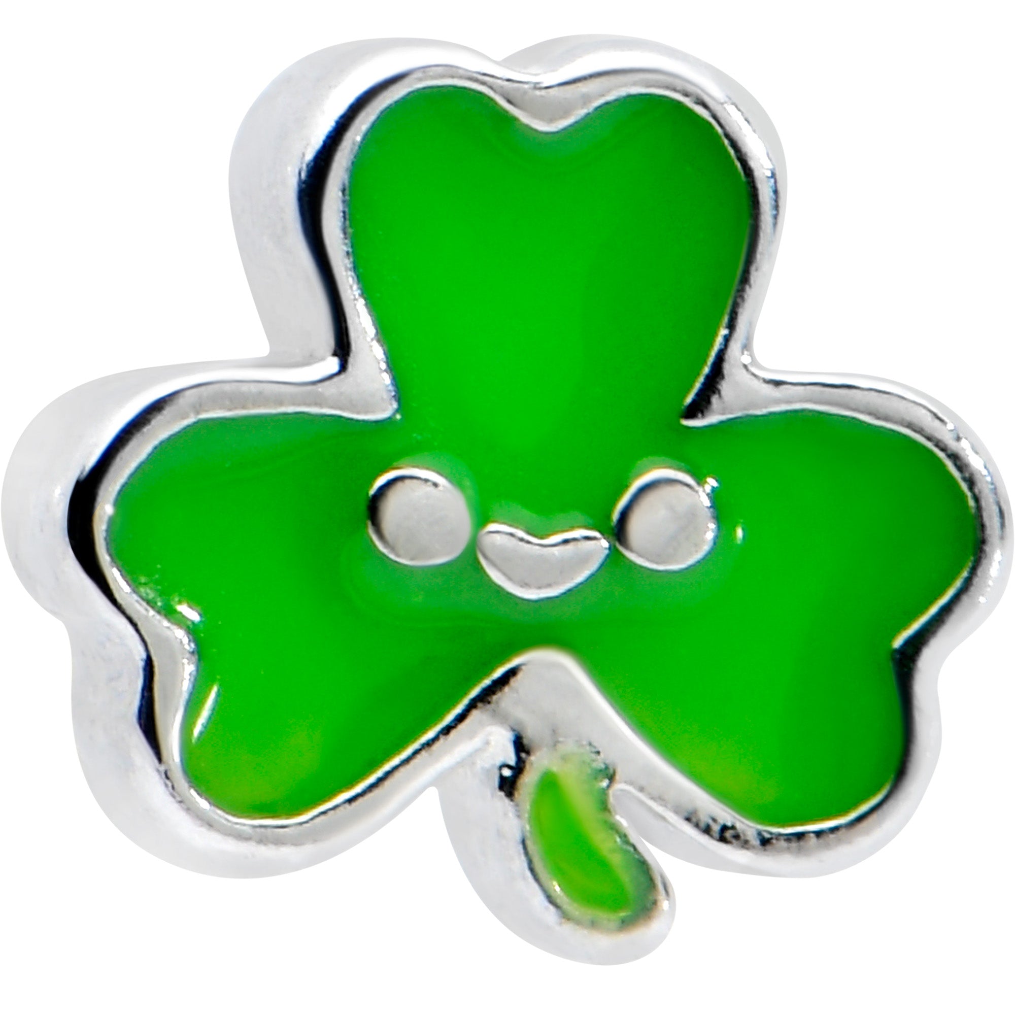 16 Gauge 5/16 Sweet Happy Shamrock St Patricks Labret Monroe Tragus