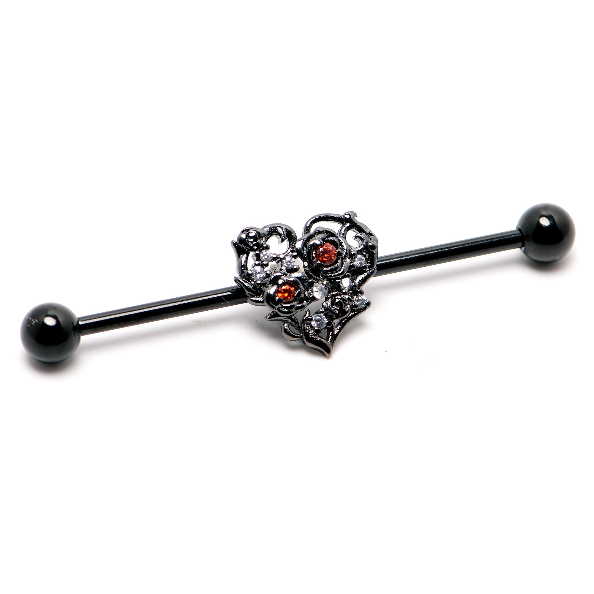 14 Gauge Clear Gem Punk Rock Safety Pin Industrial Barbell 38mm