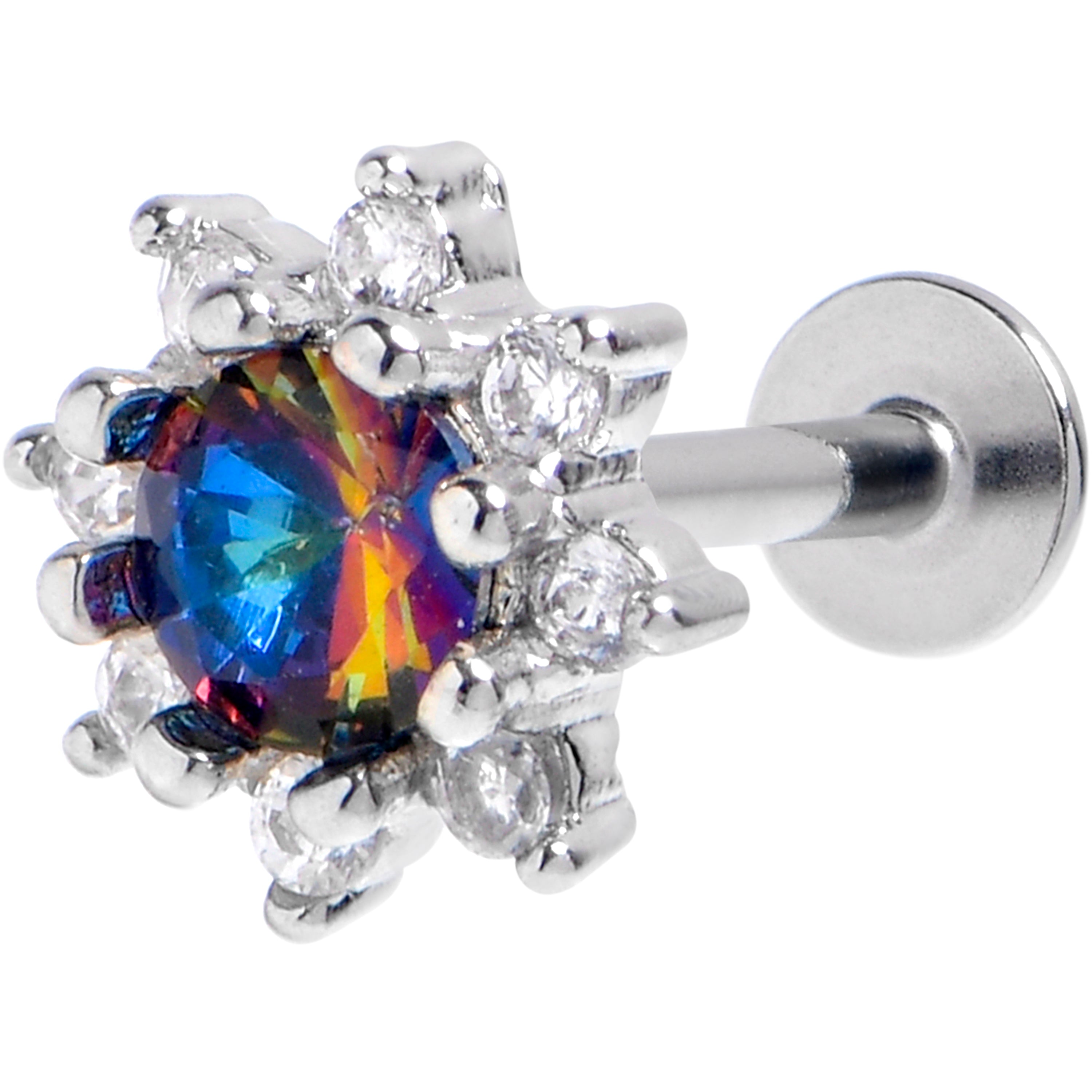 16 Gauge 1/4 Vitrail Clear Gem Baroque Sun Labret