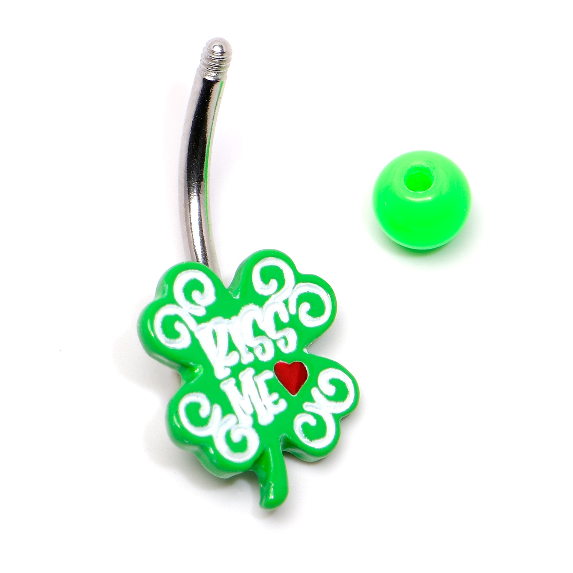 Blacklight Belly Ring 14g 316L Surgical Steel UV Reactive 