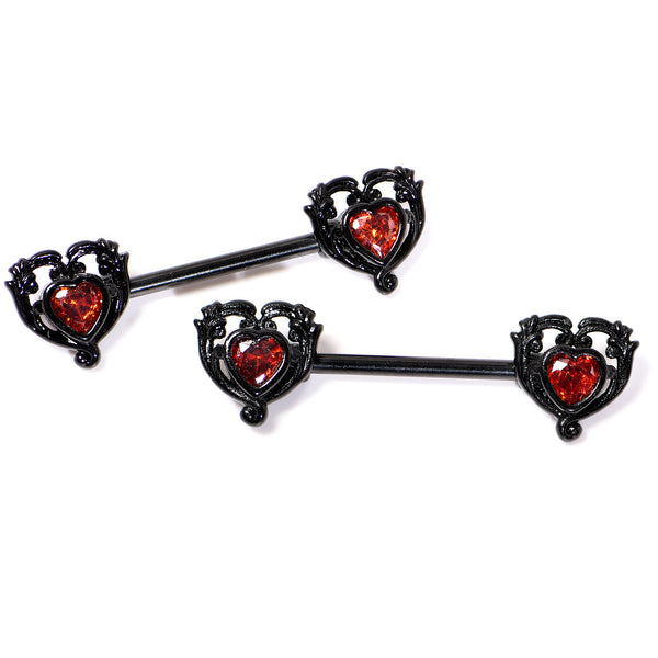 Heart nipple ring