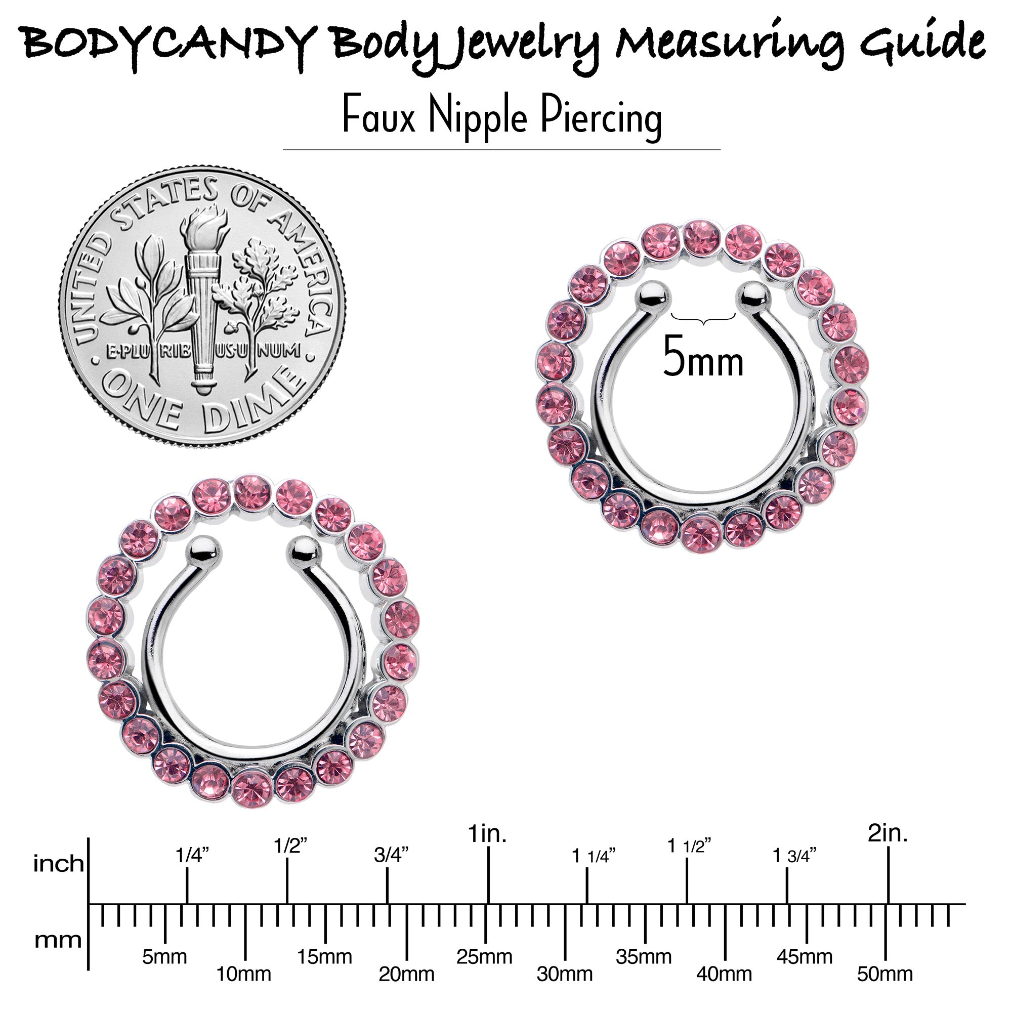 NIPPLE Size Guide , Non Piercing Nipple Jewelry, Nipple Rings