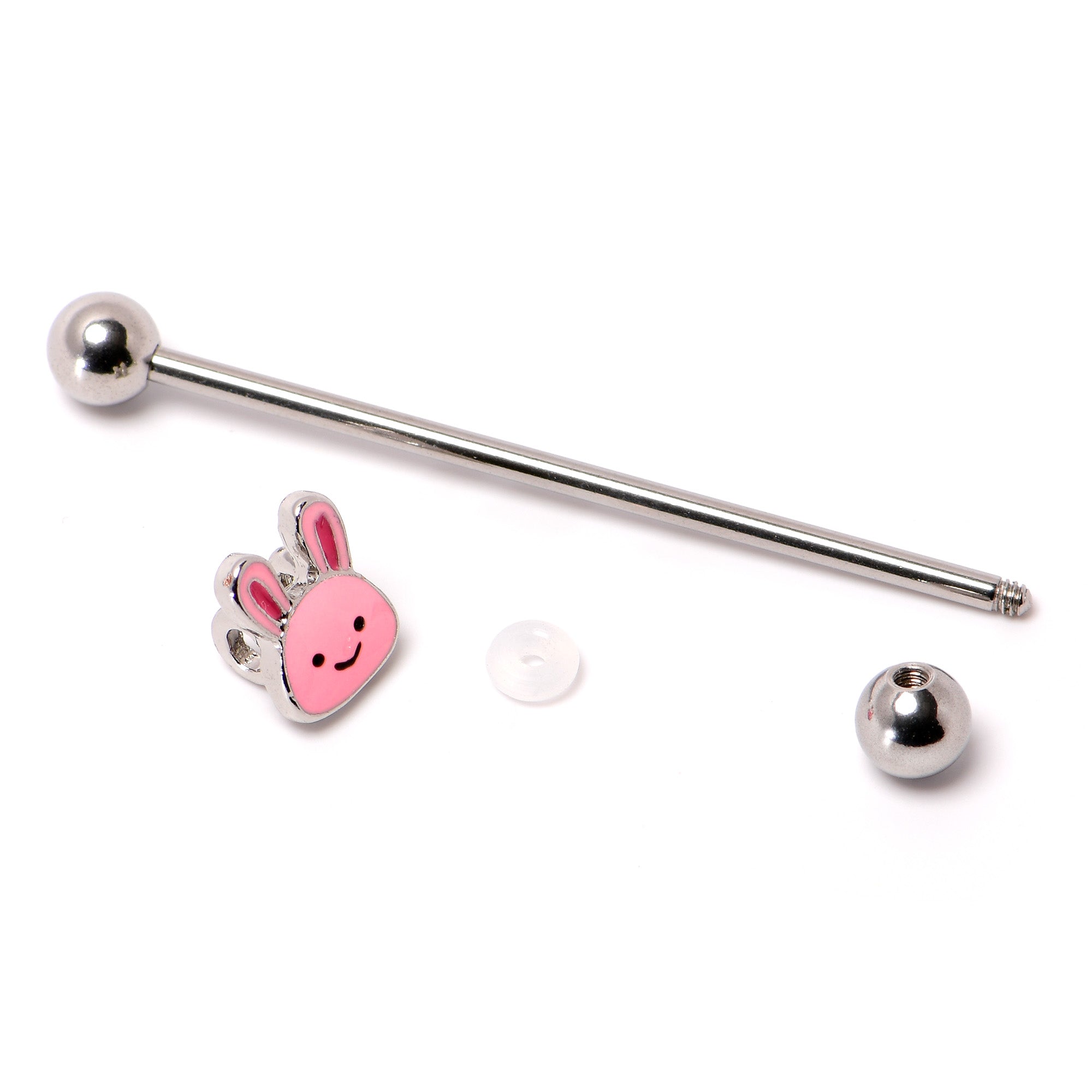 14 Gauge Kawaii Cutie Easter Bunny Industrial Barbell 38mm