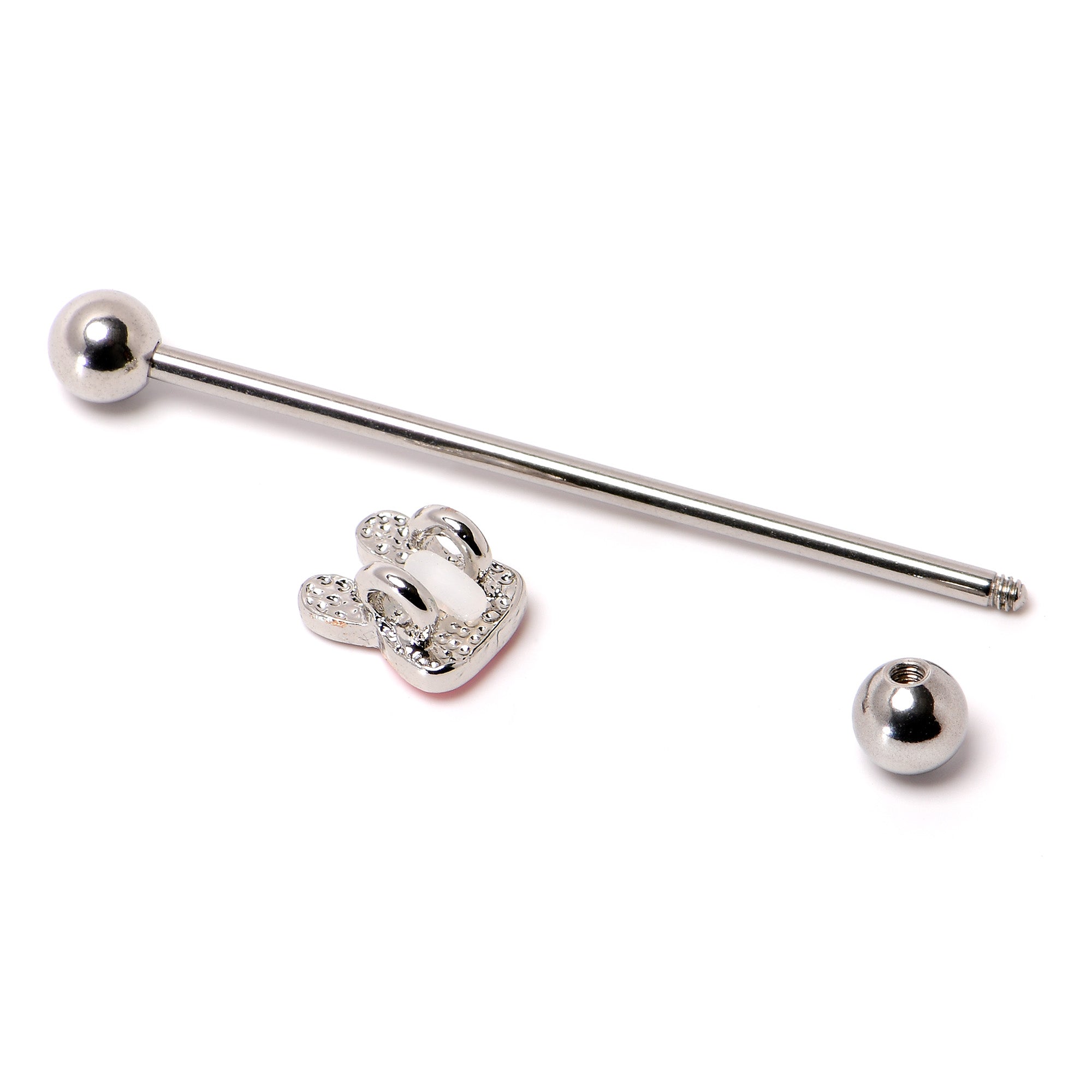 14 Gauge Kawaii Cutie Easter Bunny Industrial Barbell 38mm