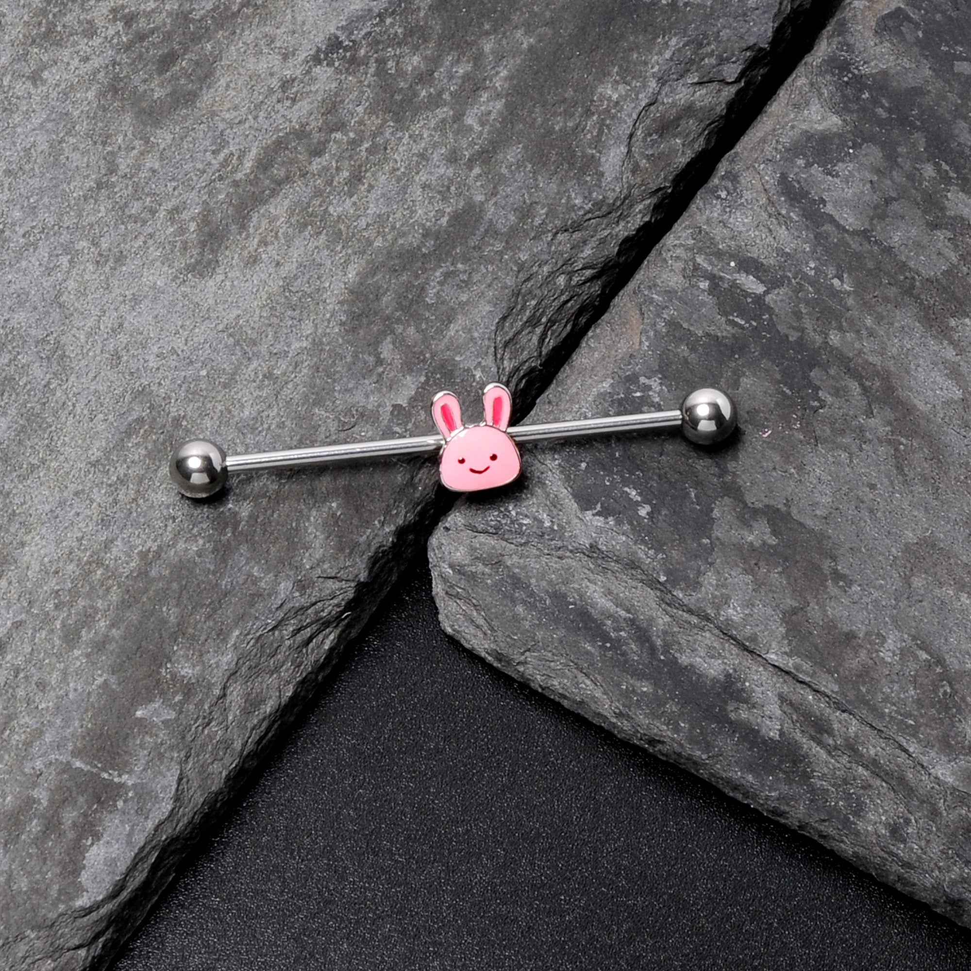 14 Gauge Kawaii Cutie Easter Bunny Industrial Barbell 38mm