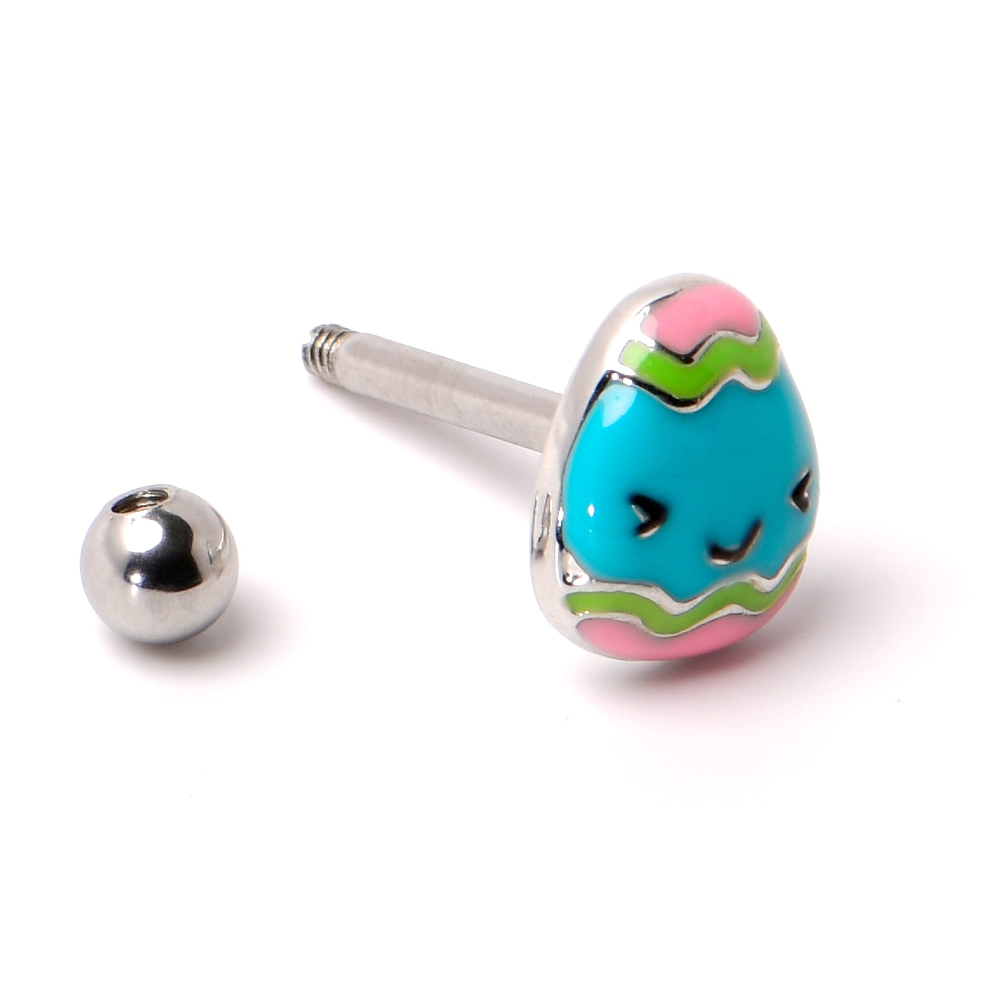 16 Gauge 5/16 Celebration Easter Egg Cartilage Tragus Earring