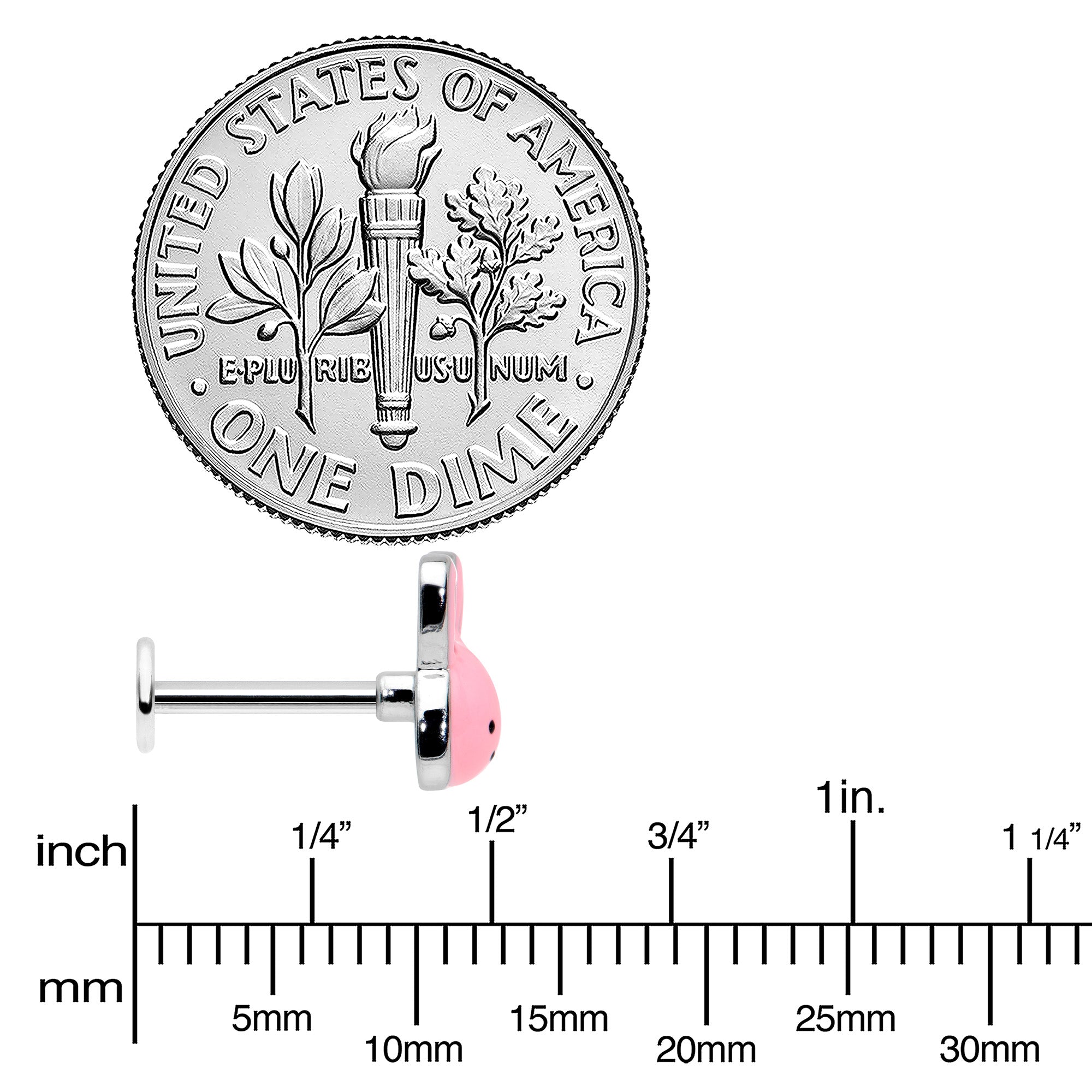 16 Gauge 5/16 Kawaii Cutie Easter Bunny Labret Monroe Tragus