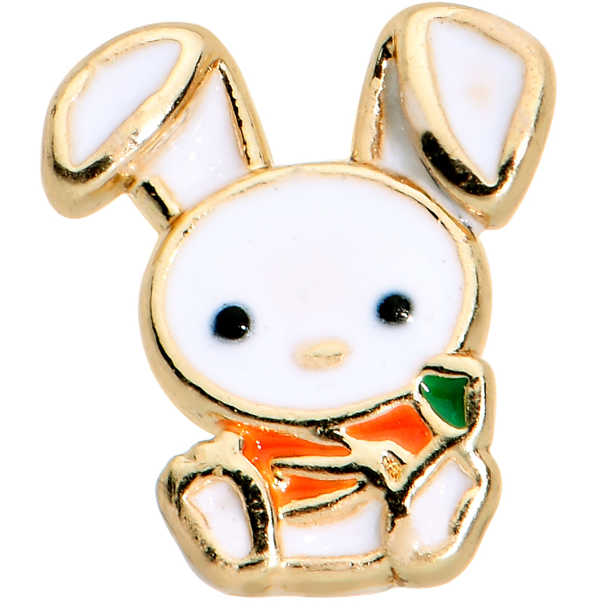 20 Gauge 7mm Gold Tone Cutie Easter Bunny L Shape Nose Ring