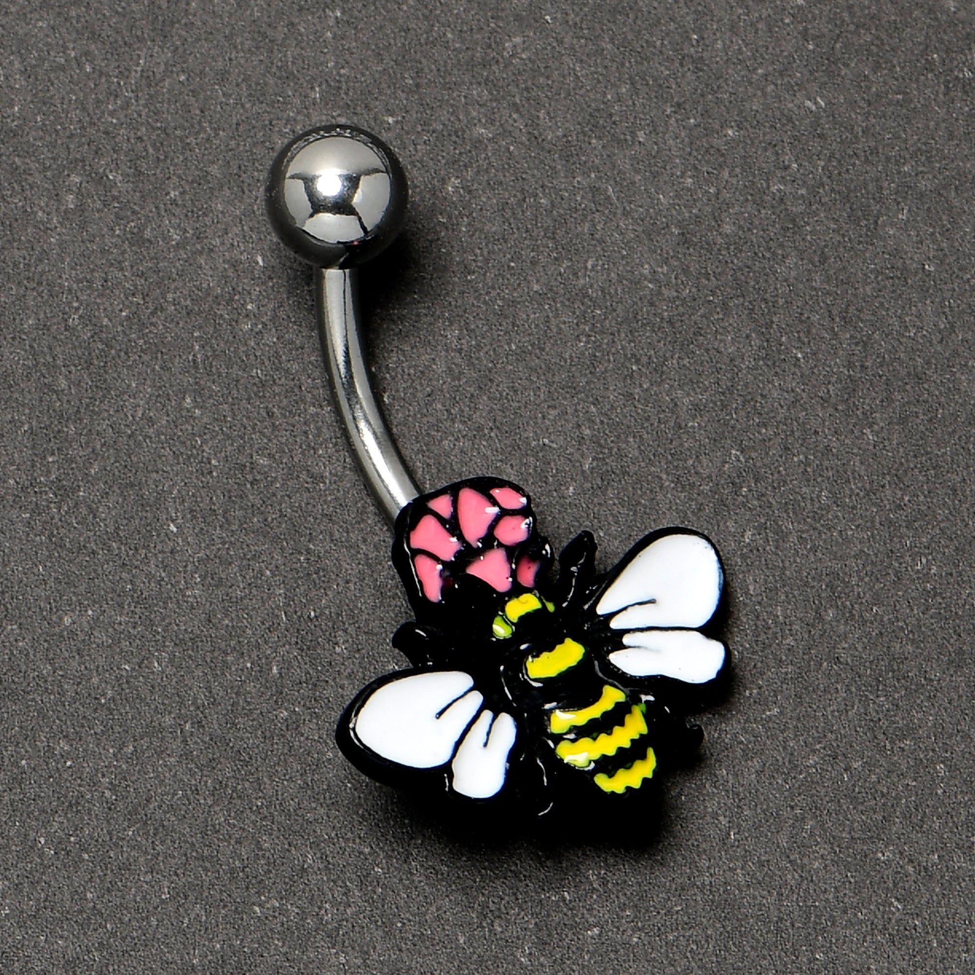 Busy Bee Flower Belly Ring