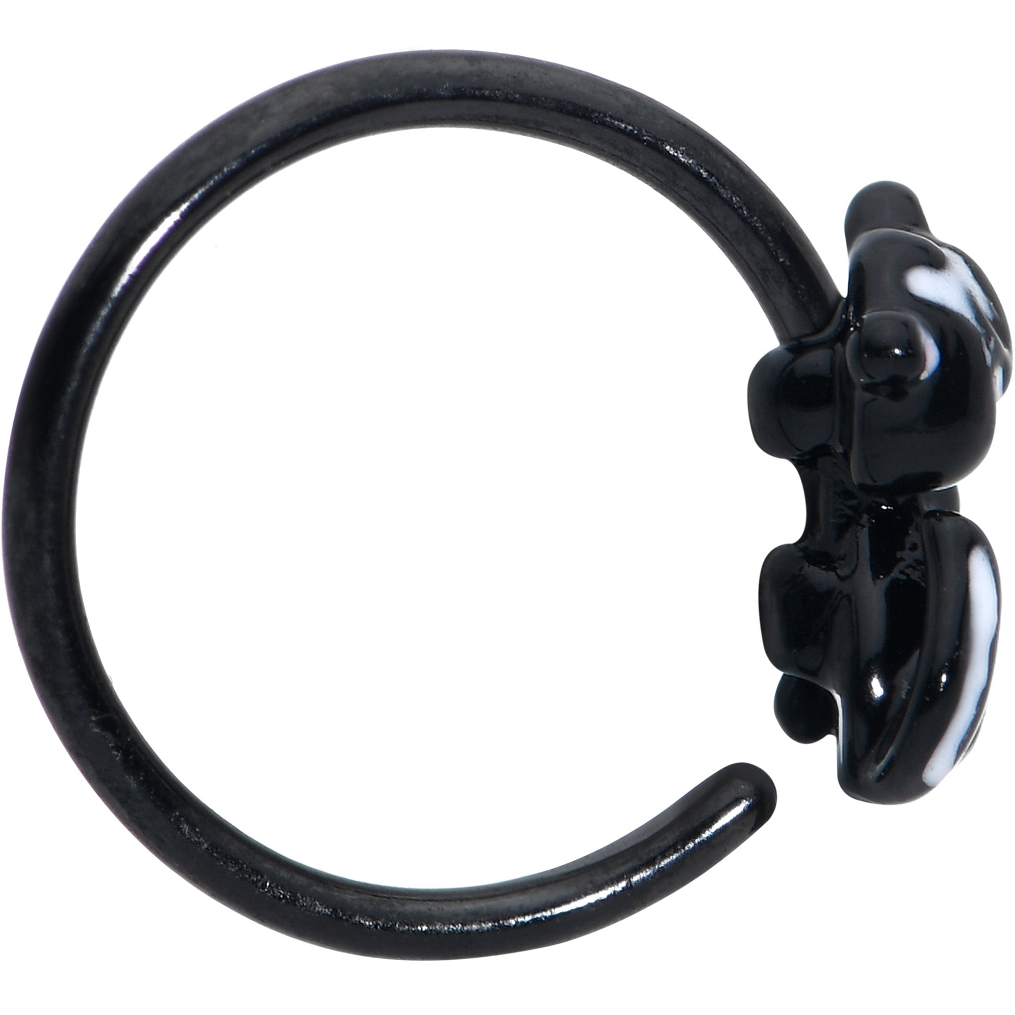 20 Gauge 5/16 Black Funky Skunk Nose Hoop