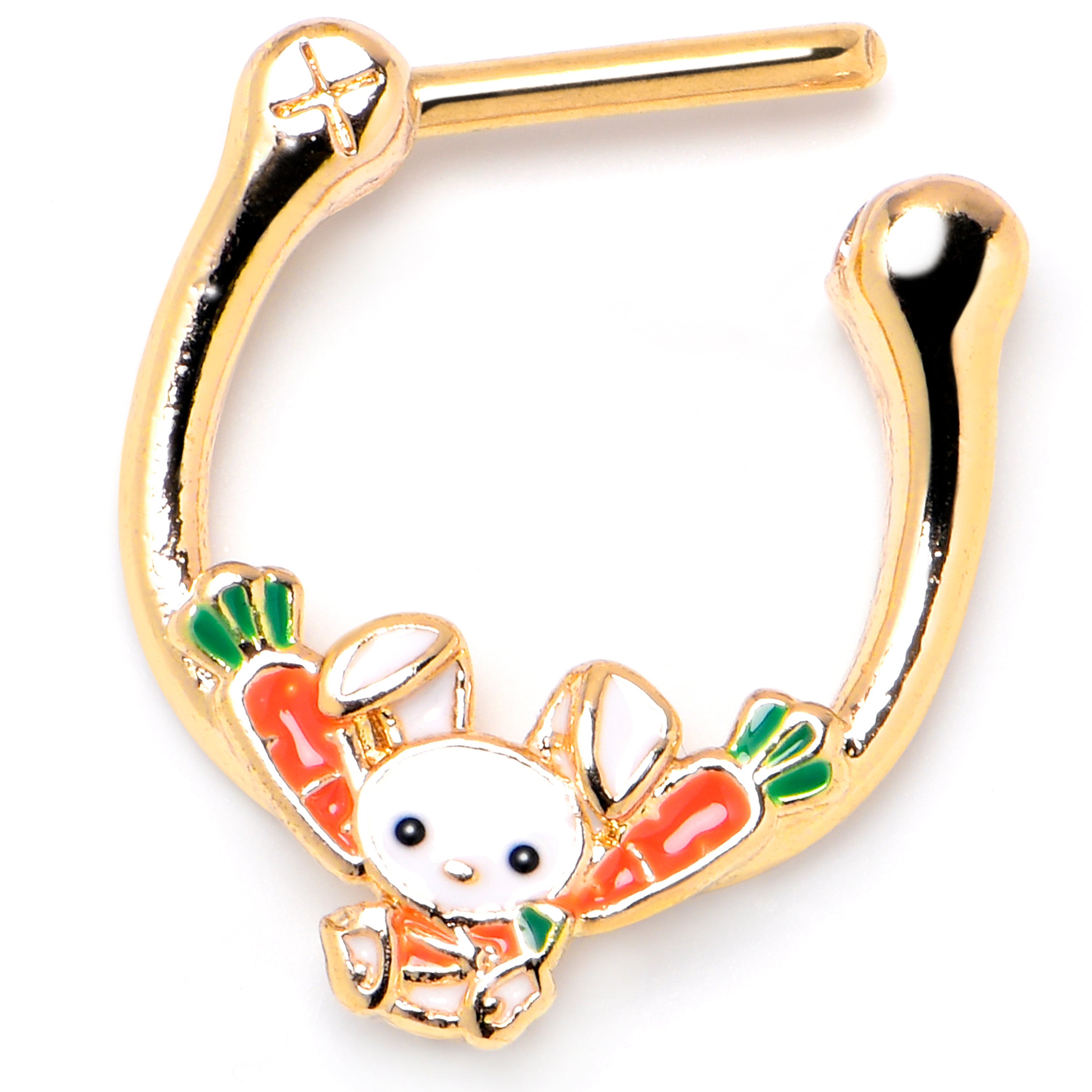 16 Gauge 5/16 Gold Tone Cutie Easter Bunny Cartilage Clicker