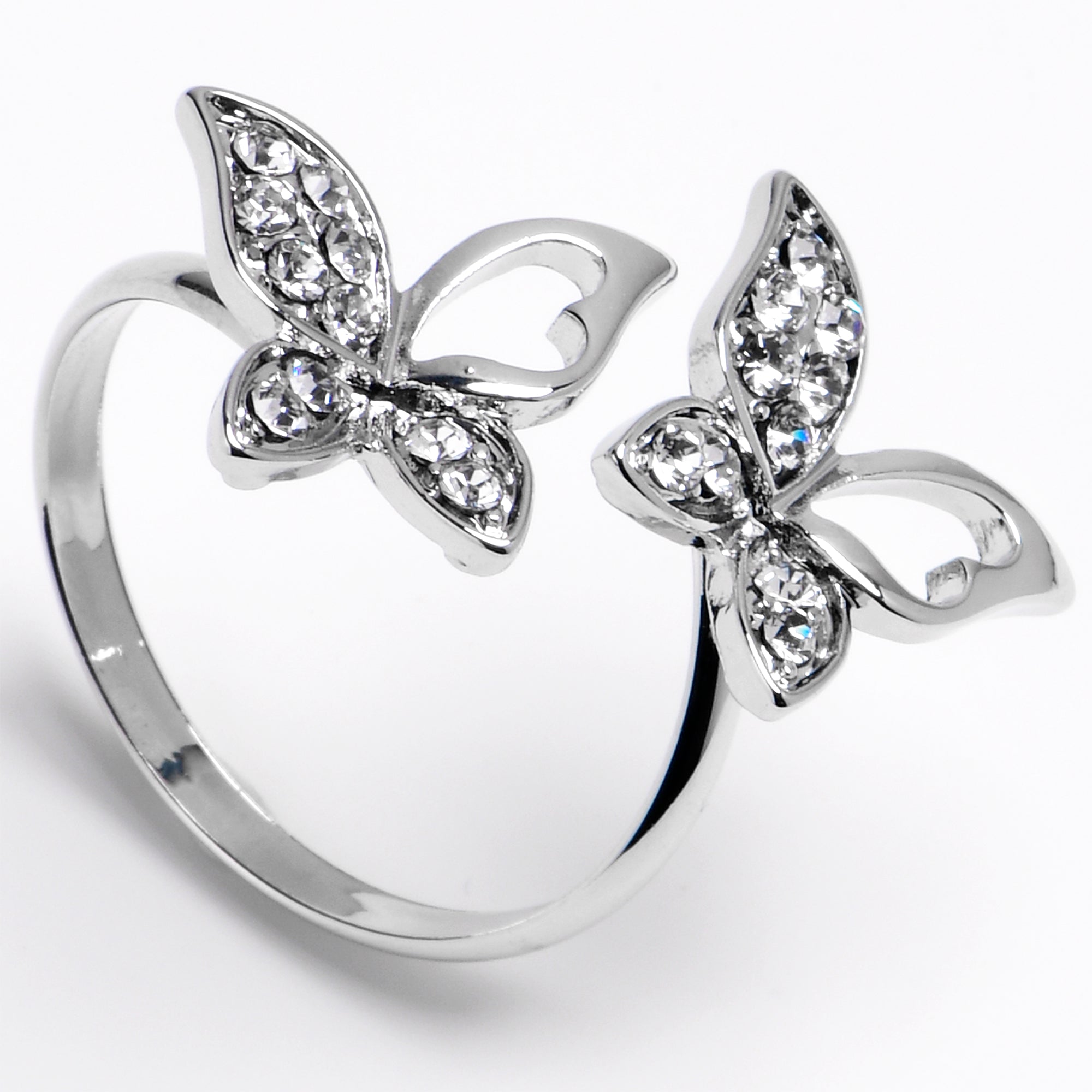 Midi Ring Clear Gem Butterflies Toe Ring