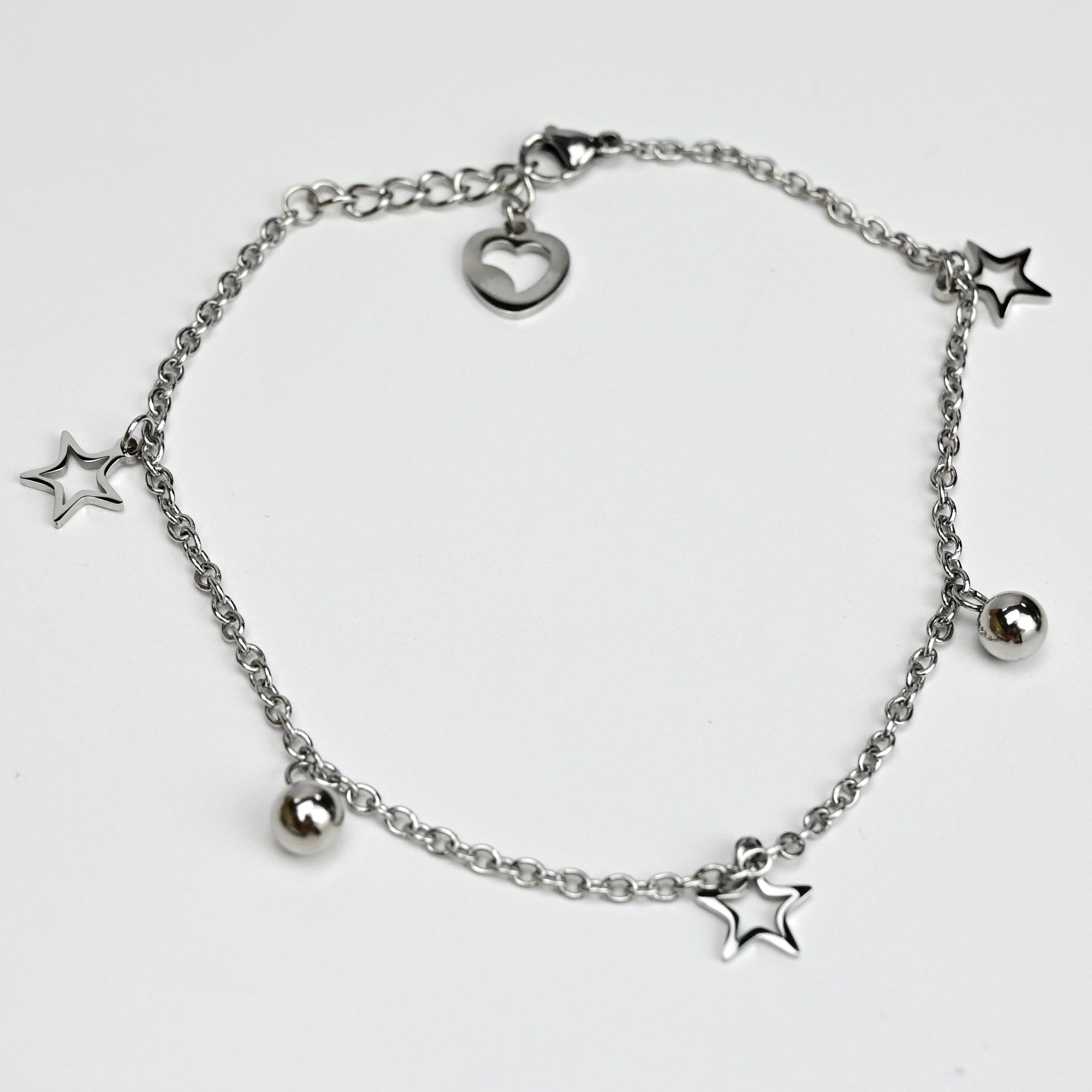 Shooting Star Dangle Stainless Steel Ankle Bracelet