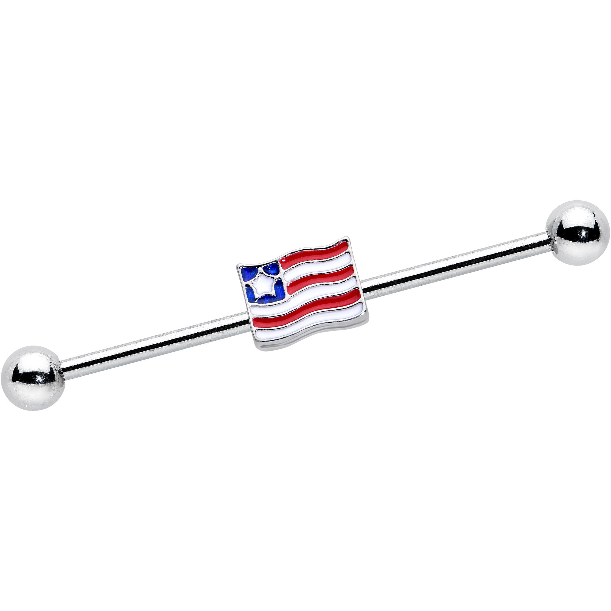 14 Gauge Patriotic Flag Industrial Barbell 38mm