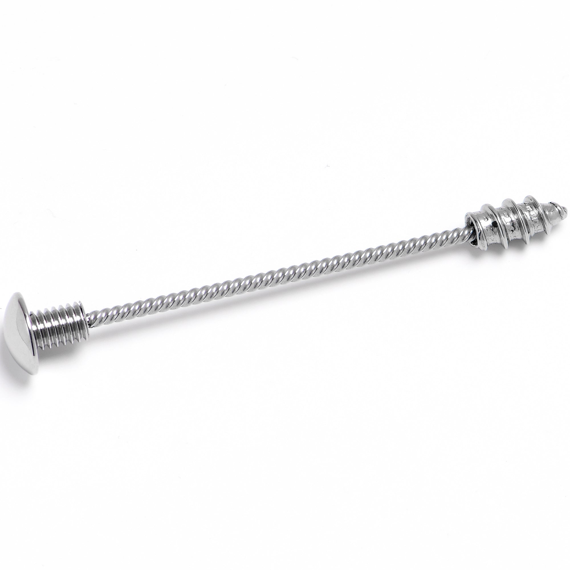 14 Gauge Optical Illusion Screw Industrial Barbell 38mm