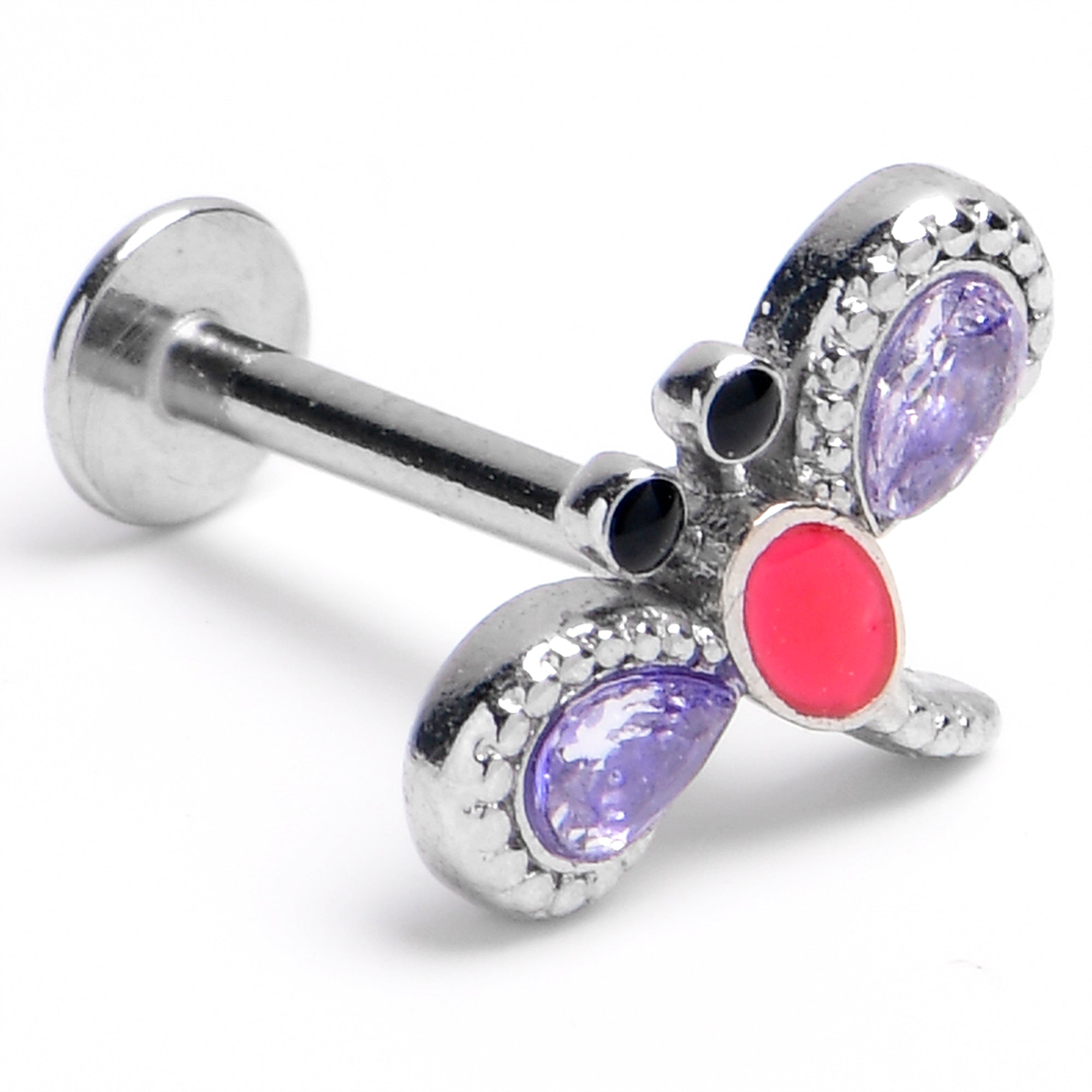 16 Gauge 5/16 Embellished Dragonfly Labret Monroe Tragus