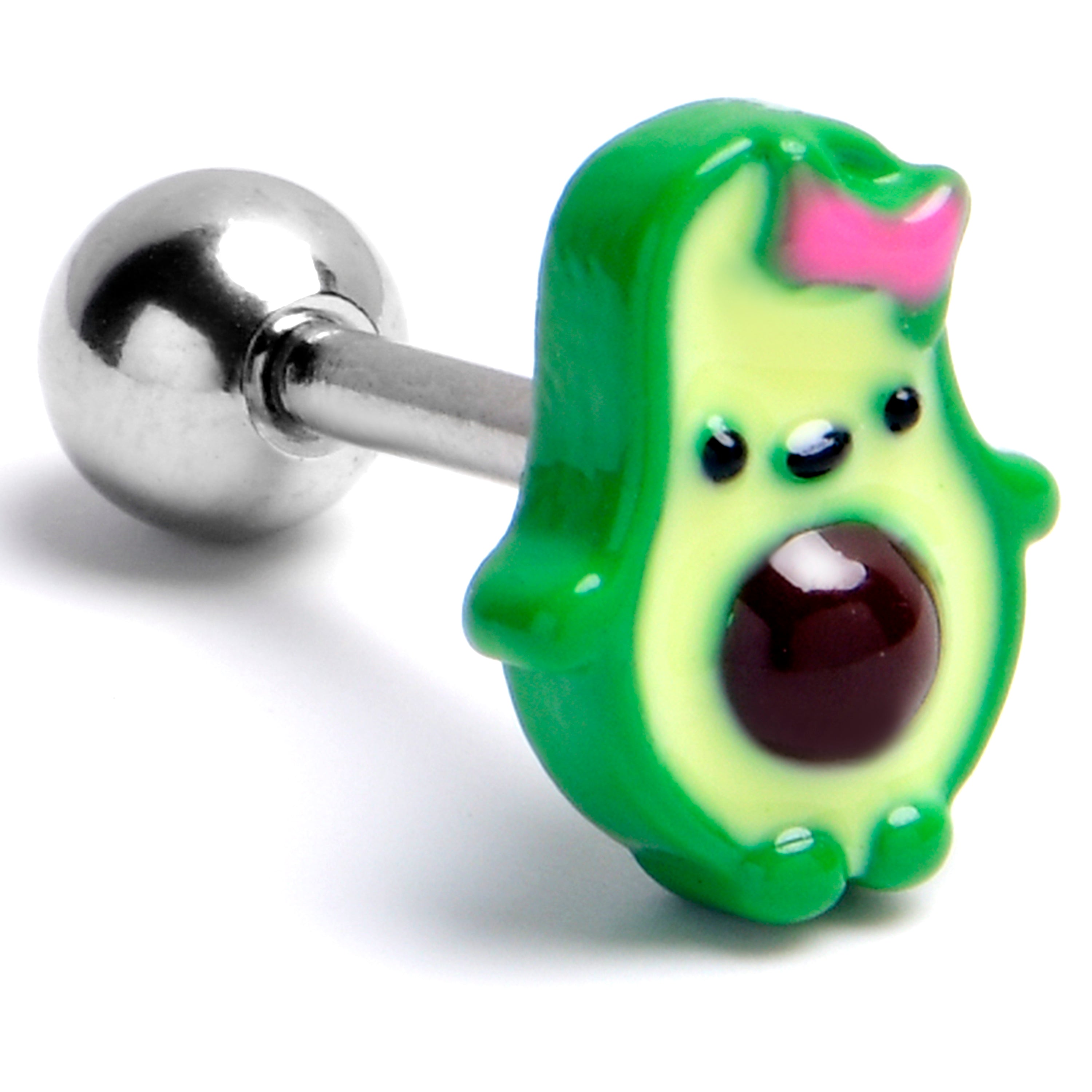 16 Gauge 1/4 Cutie Avocado Cartilage Tragus Earring