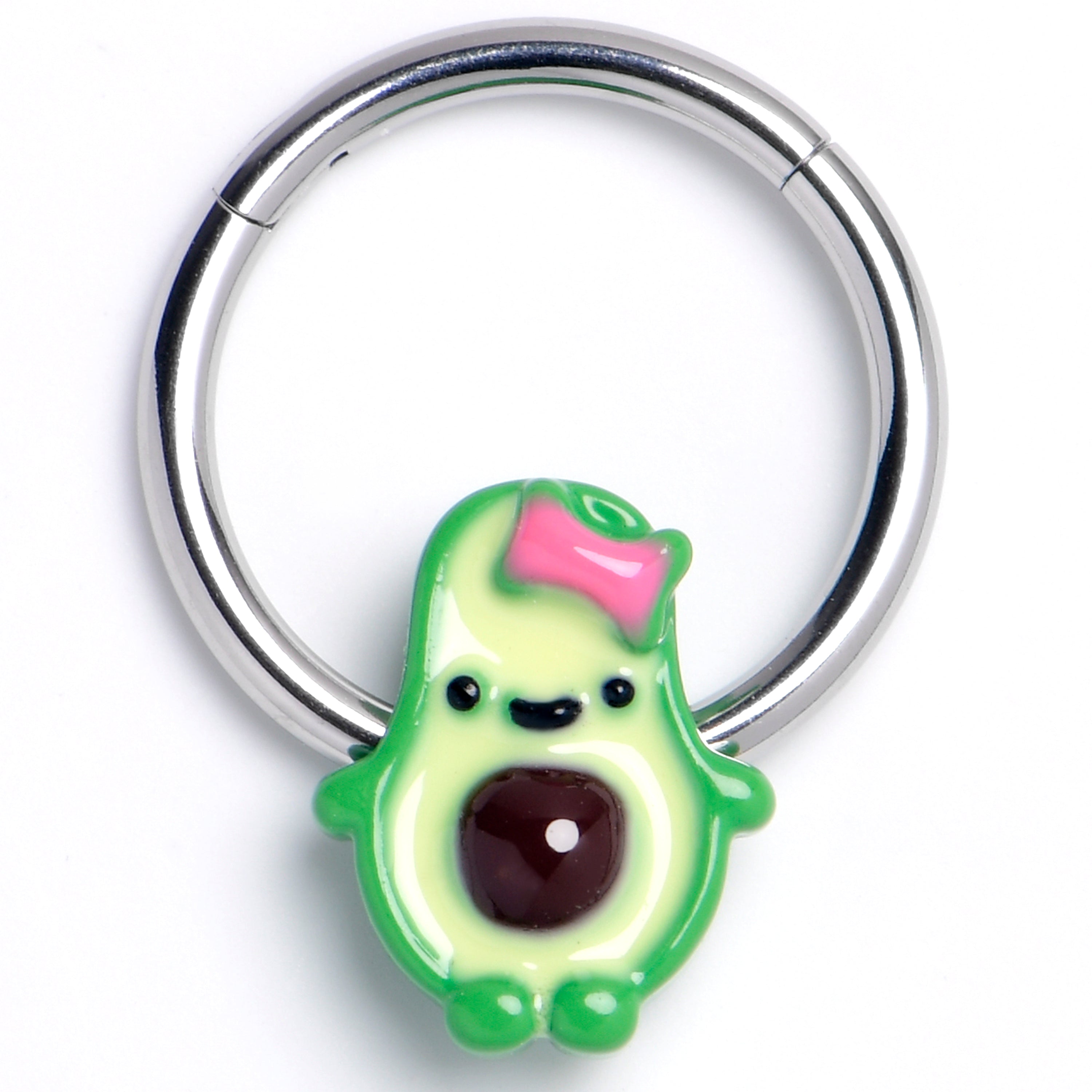 16 Gauge 3/8 Cutie Avocado Hinged Segment Ring