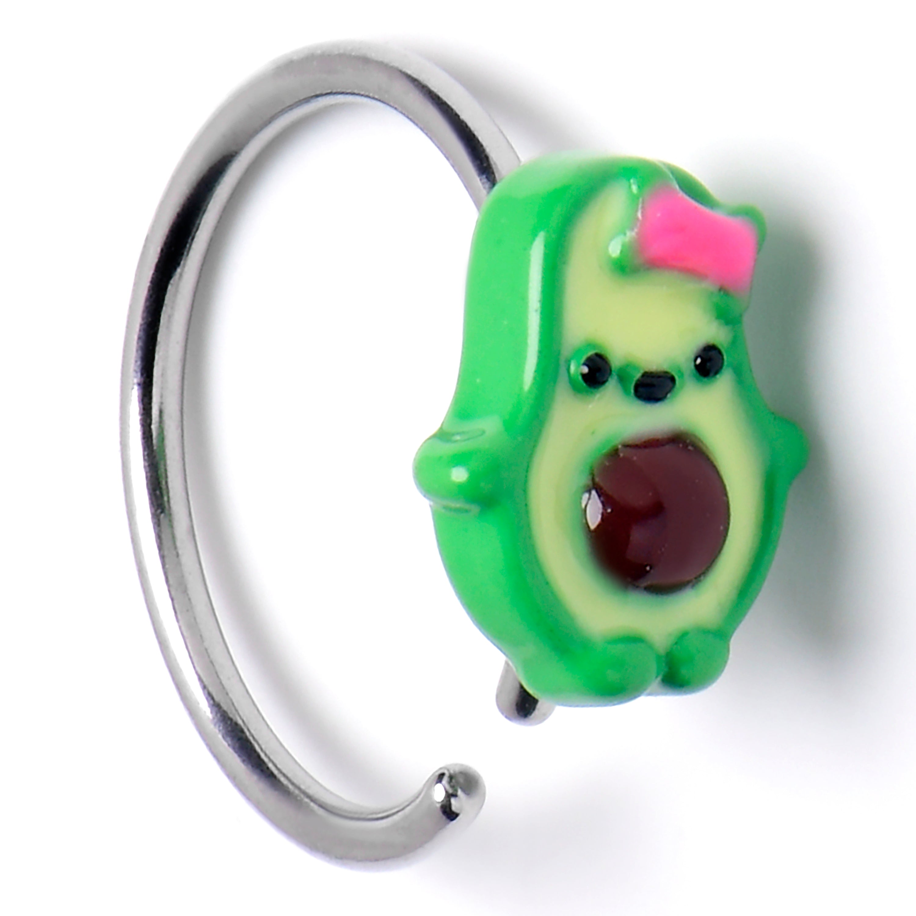 20 Gauge 5/16 Cutie Avocado Nose Hoop