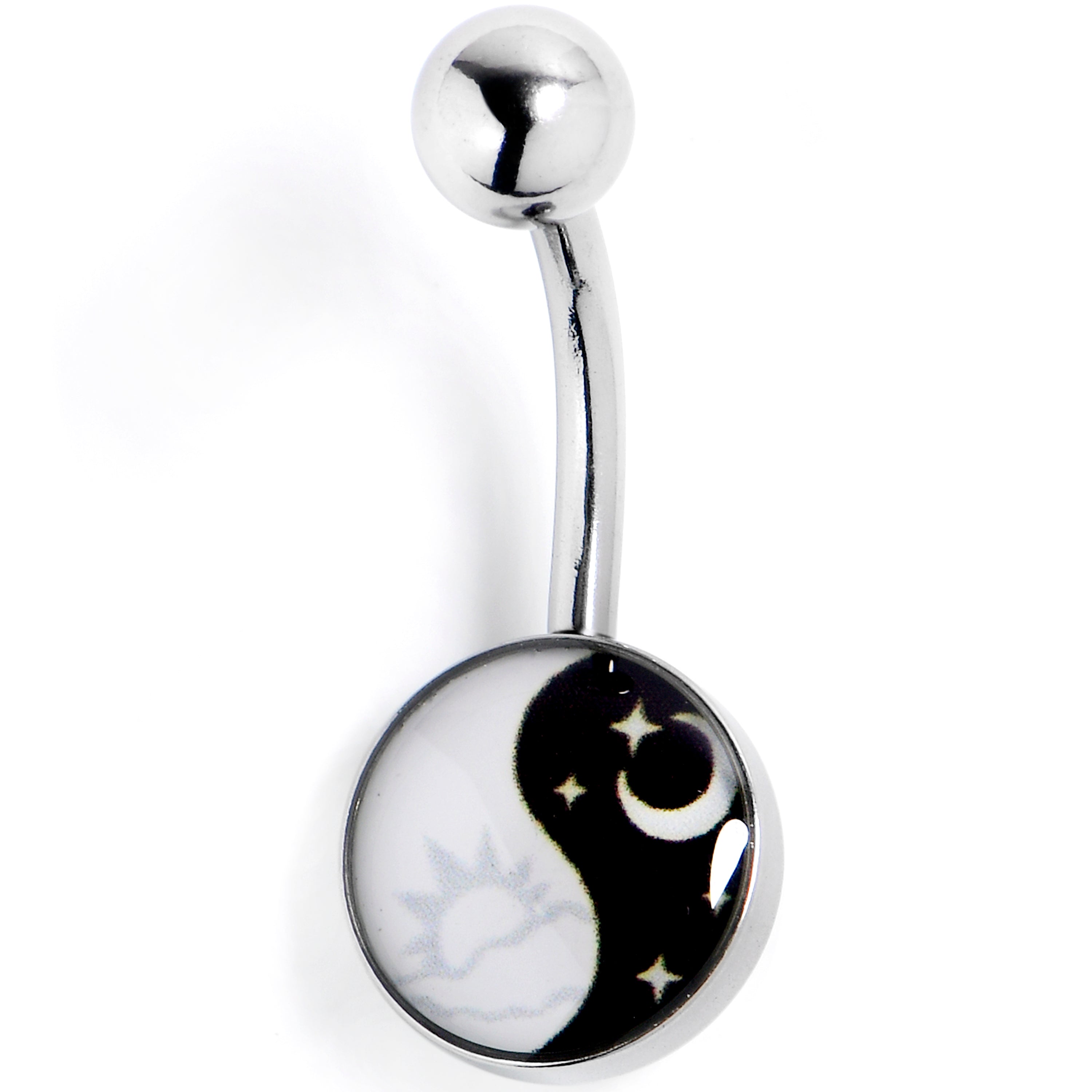 Night And Day Yin Yang Belly Ring