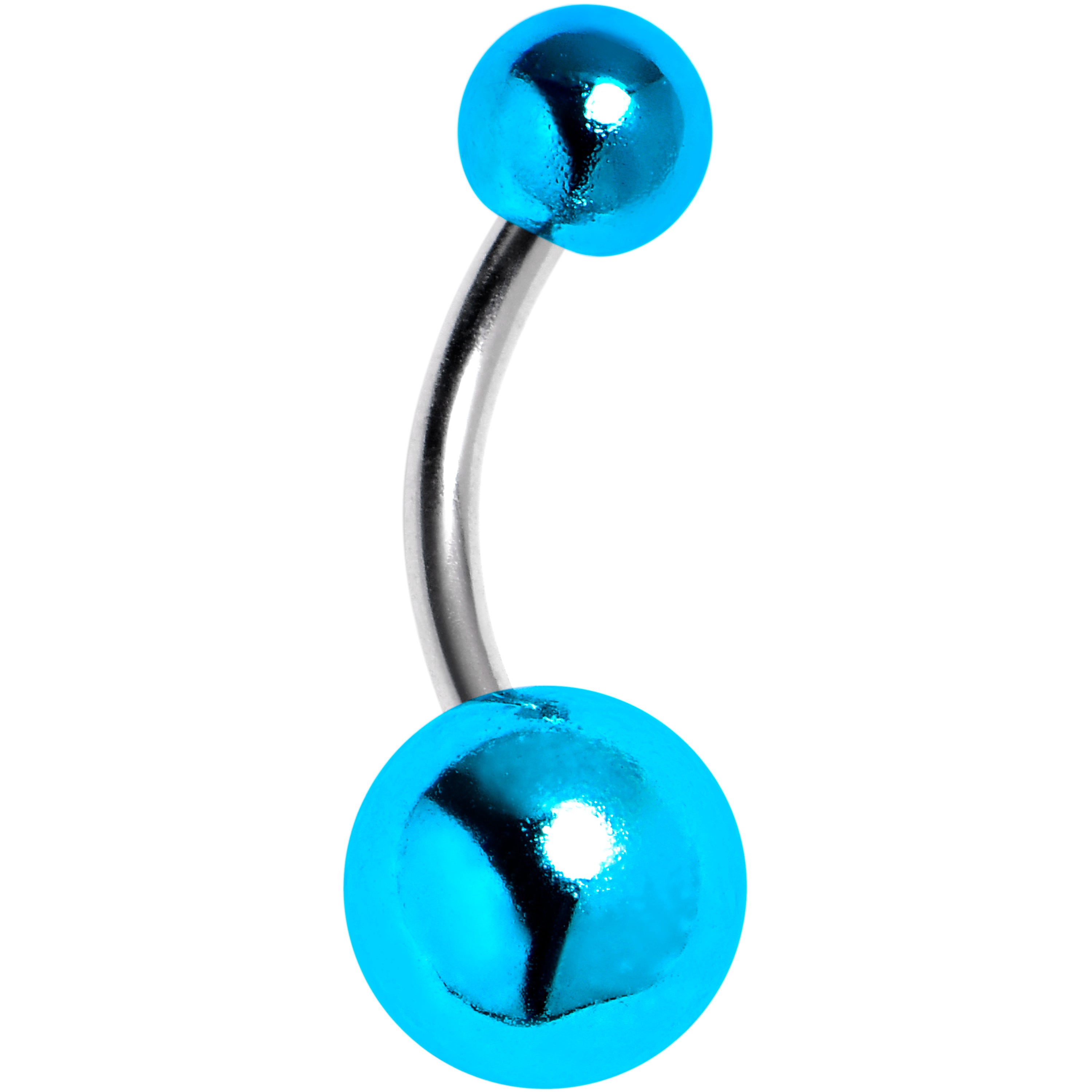 Style Metal Blue Acrylic End Belly Ring