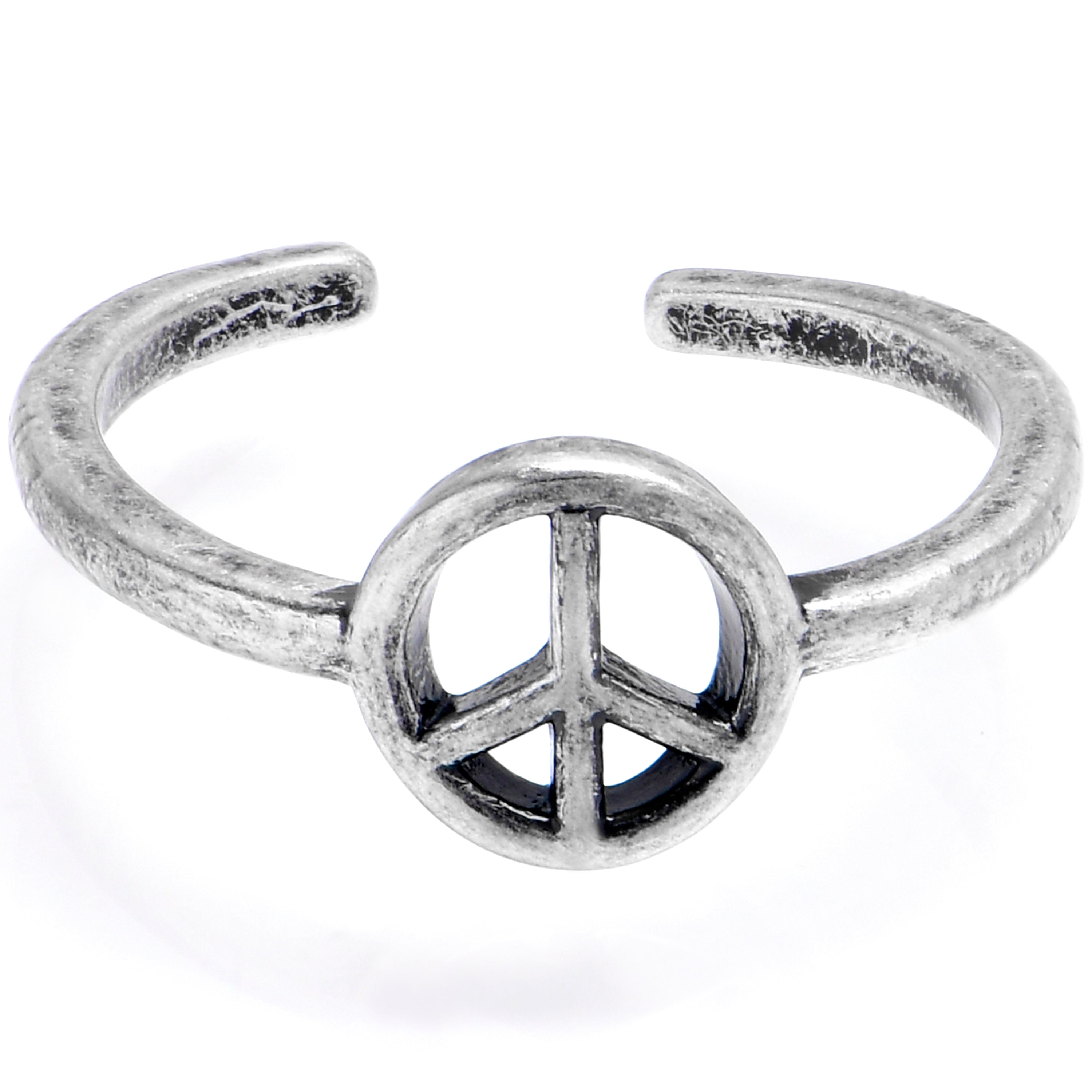 Classic Hippie Peace Sign Adjustable Toe Ring