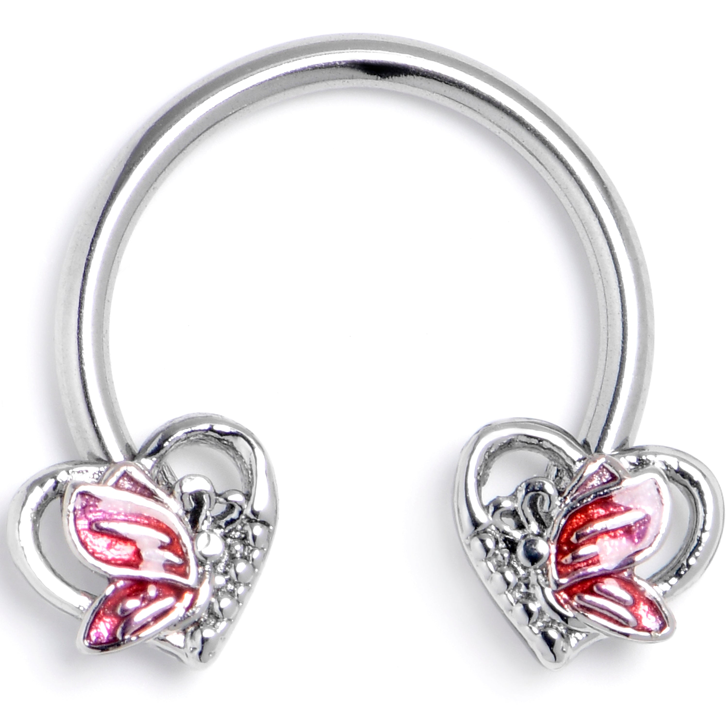 16 Gauge 3/8 Butterfly Love Heart Horseshoe Circular Barbell