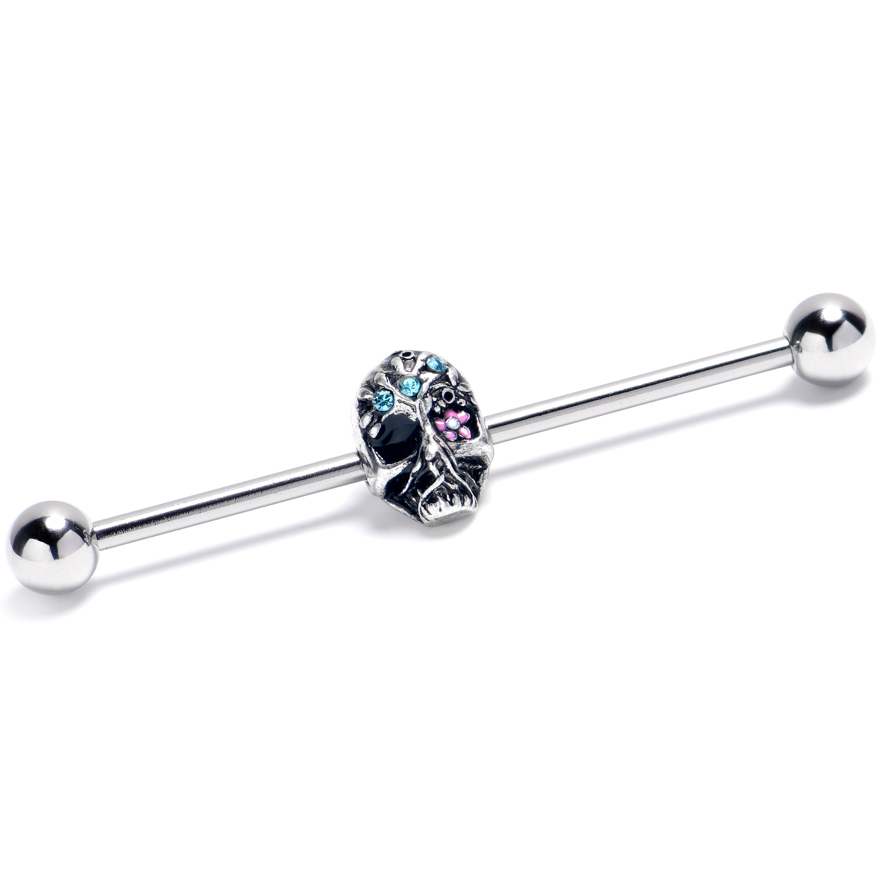 16 Gauge Punk Rock Safety Pin Industrial Barbell 38mm - Surgical Grade Stainless Steel Barbell Industrial - Body Candy