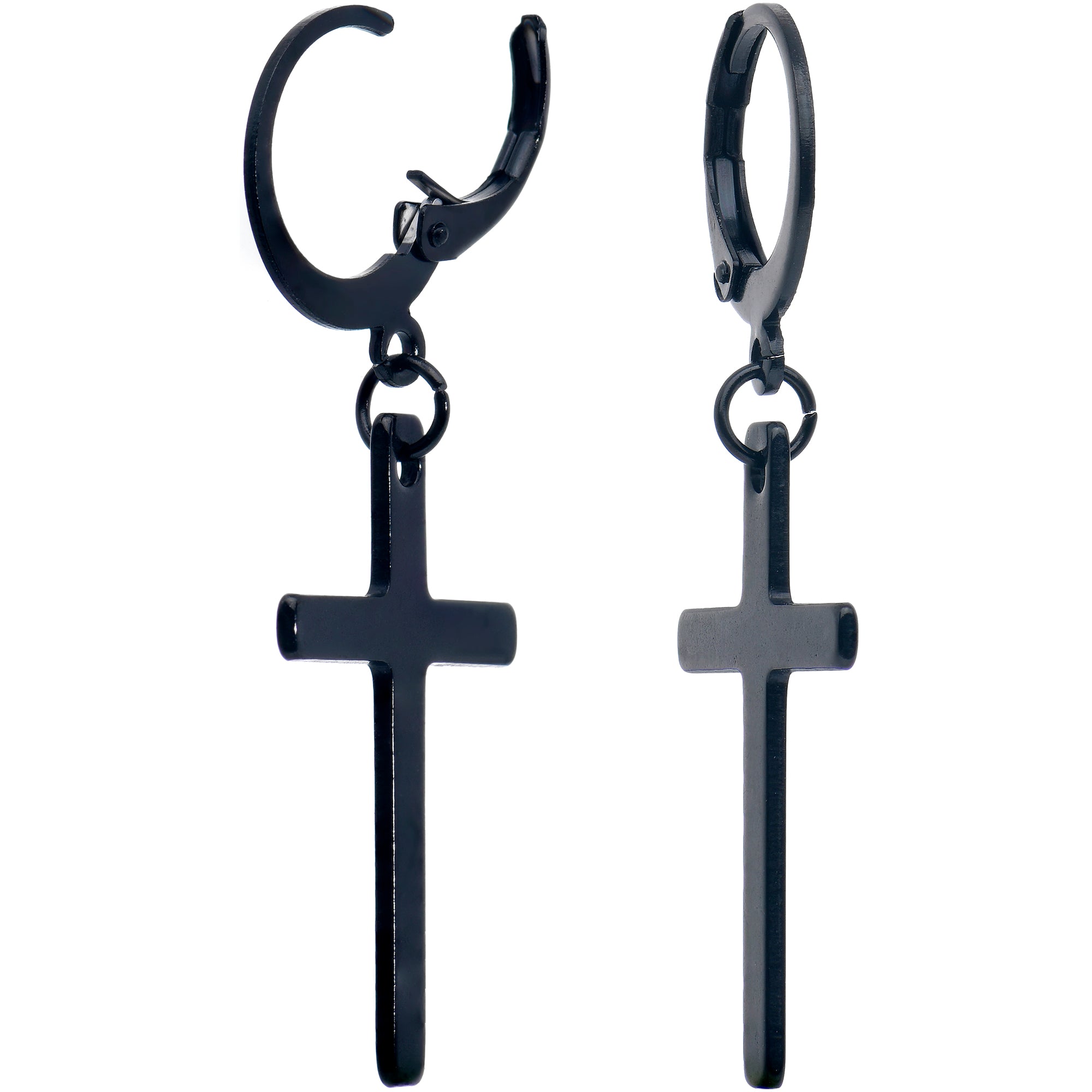 Silver/Black Men Stainless Steel Earrings at Rs 42/pair in Mumbai | ID:  2851593273533