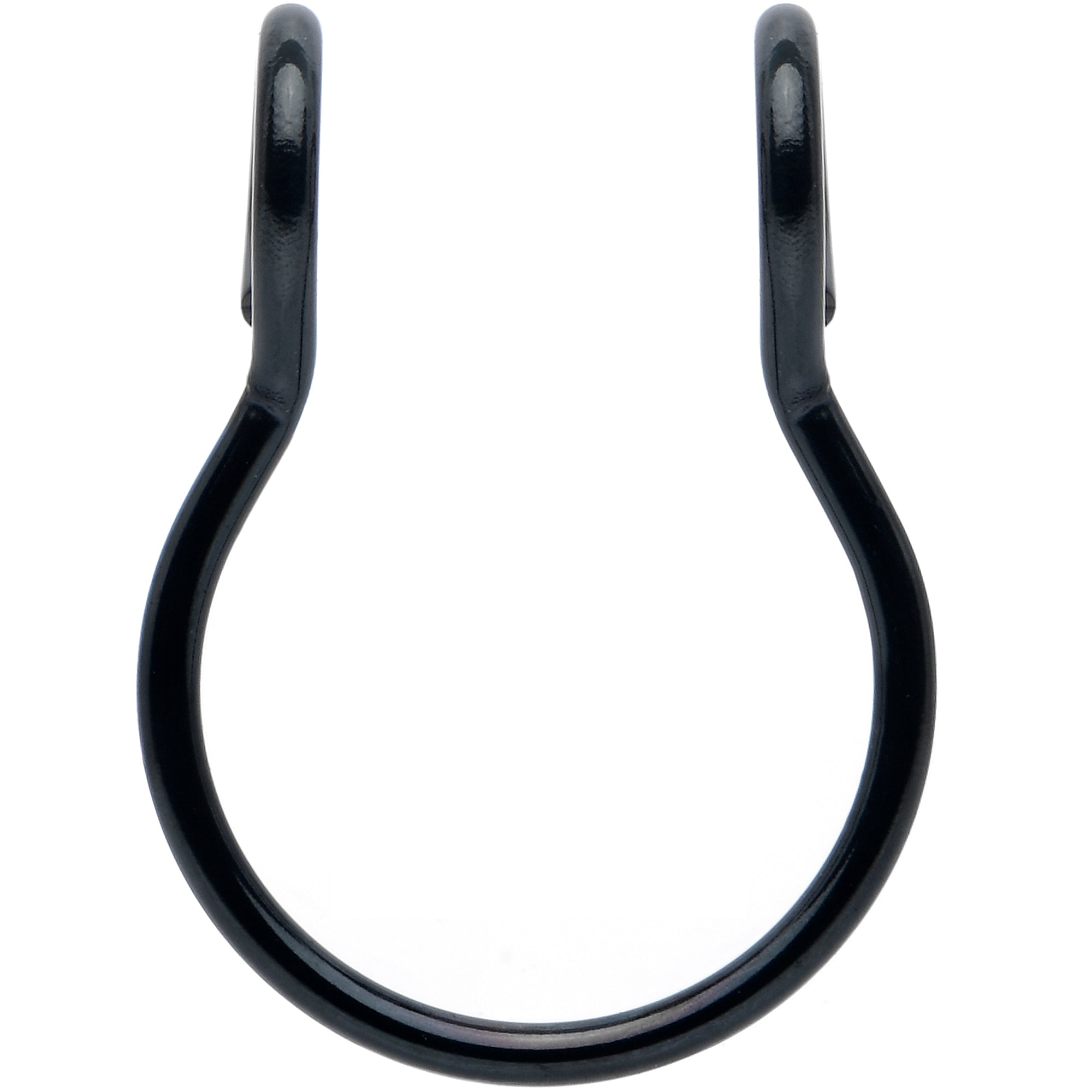 Black Stainless Steel Clip on Fake Septum Nose Hoop