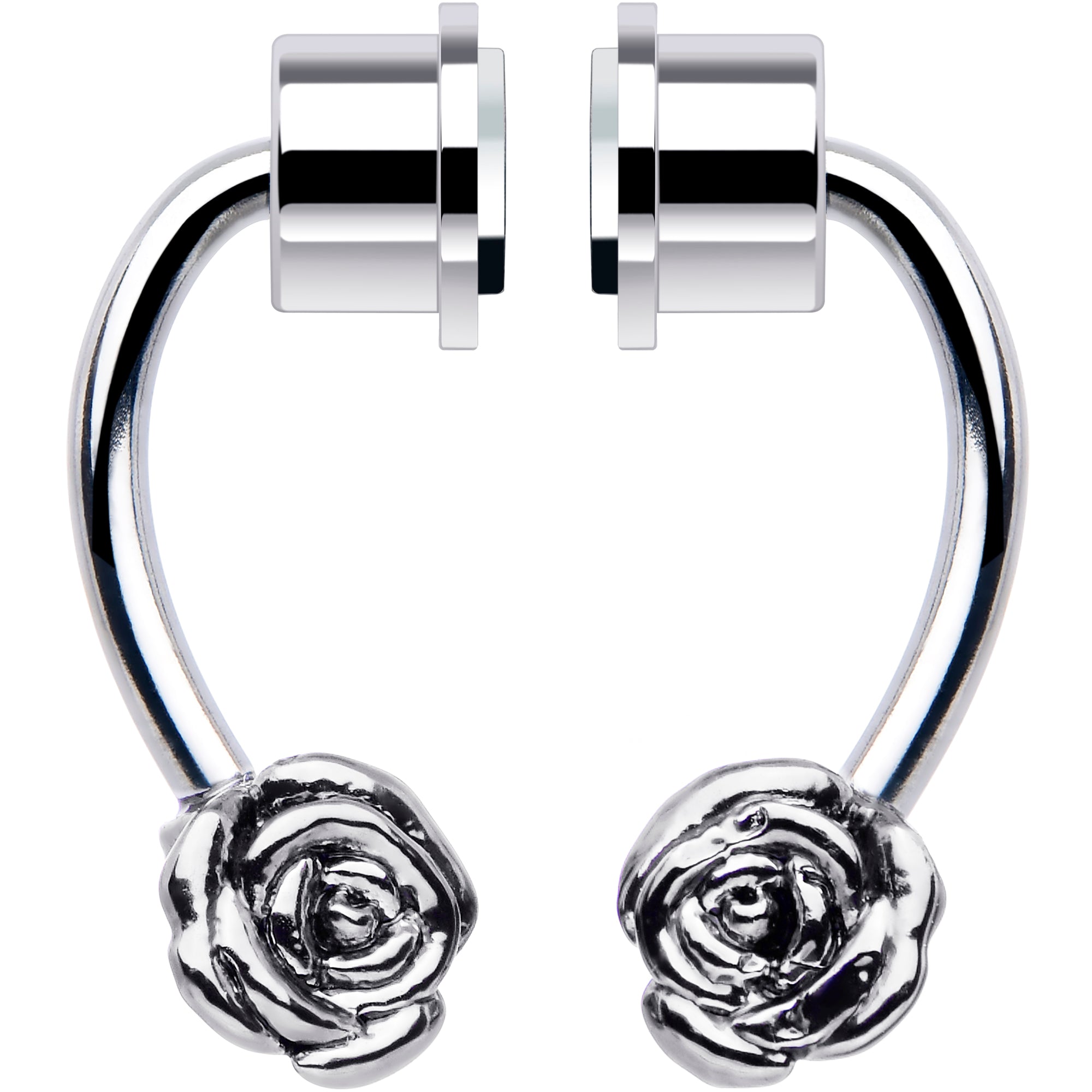 Rose Magnetic Septum Ring Horseshoe Non-Pierced Fake Nose Ring