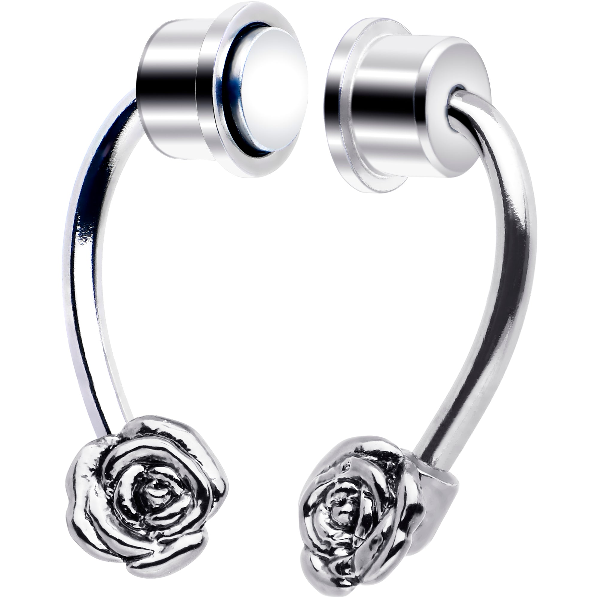 Rose Magnetic Septum Ring Horseshoe Non-Pierced Fake Nose Ring