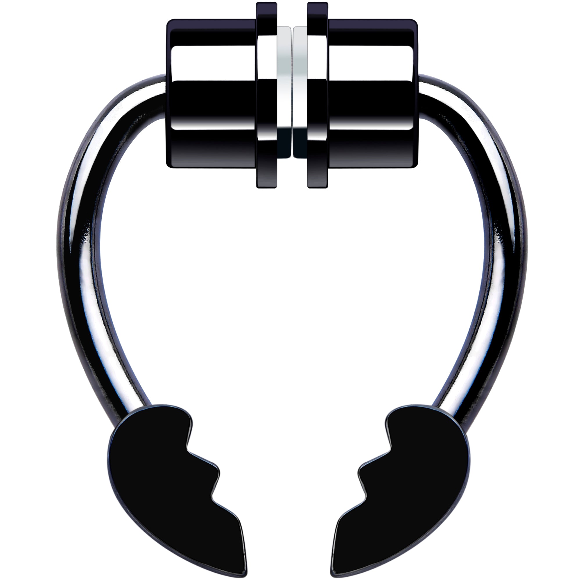 Broken Heart Magnetic Septum Ring Horseshoe Non-Pierced Fake Nose Ring