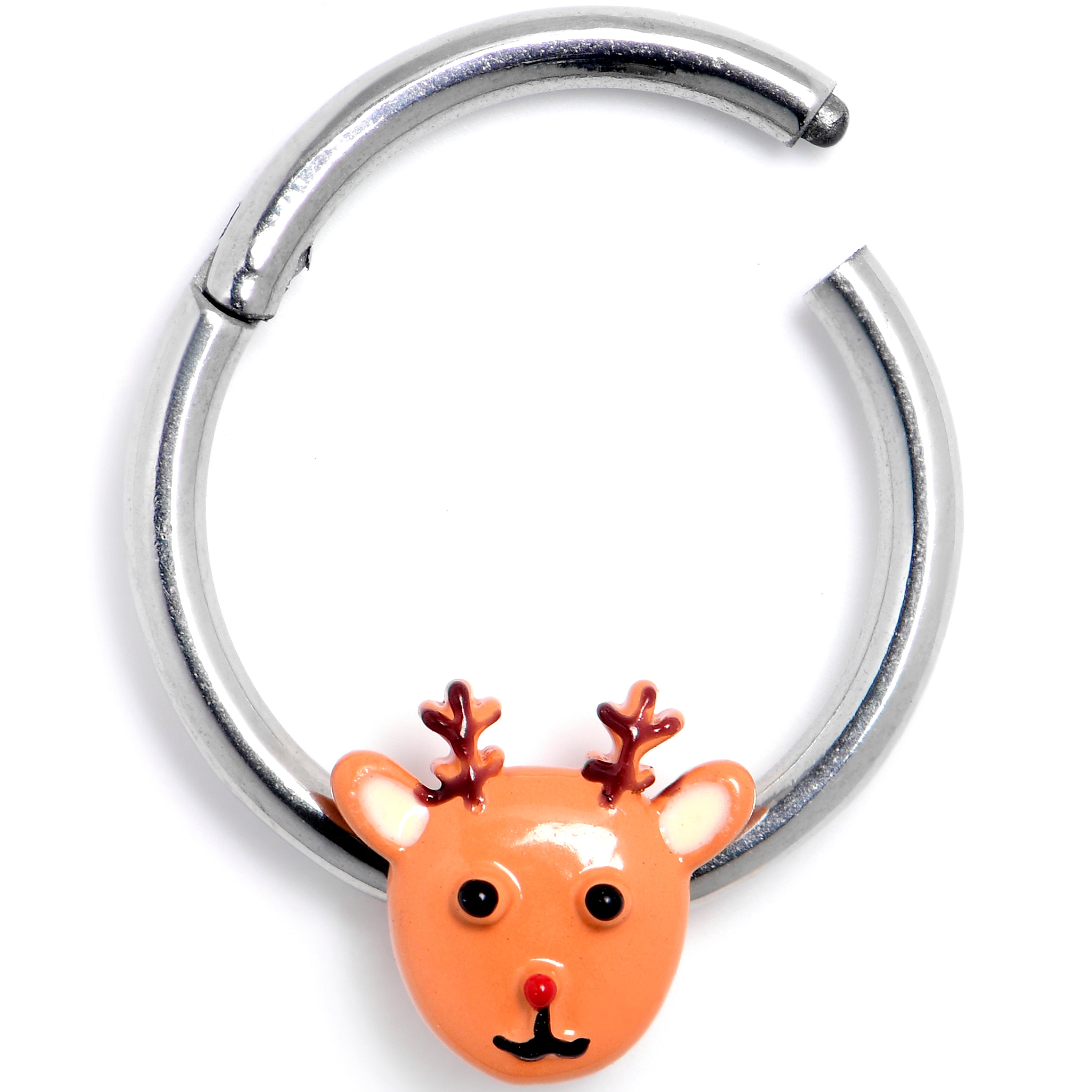 16 Gauge 3/8 Santa's Reindeer Hinged Segment Ring