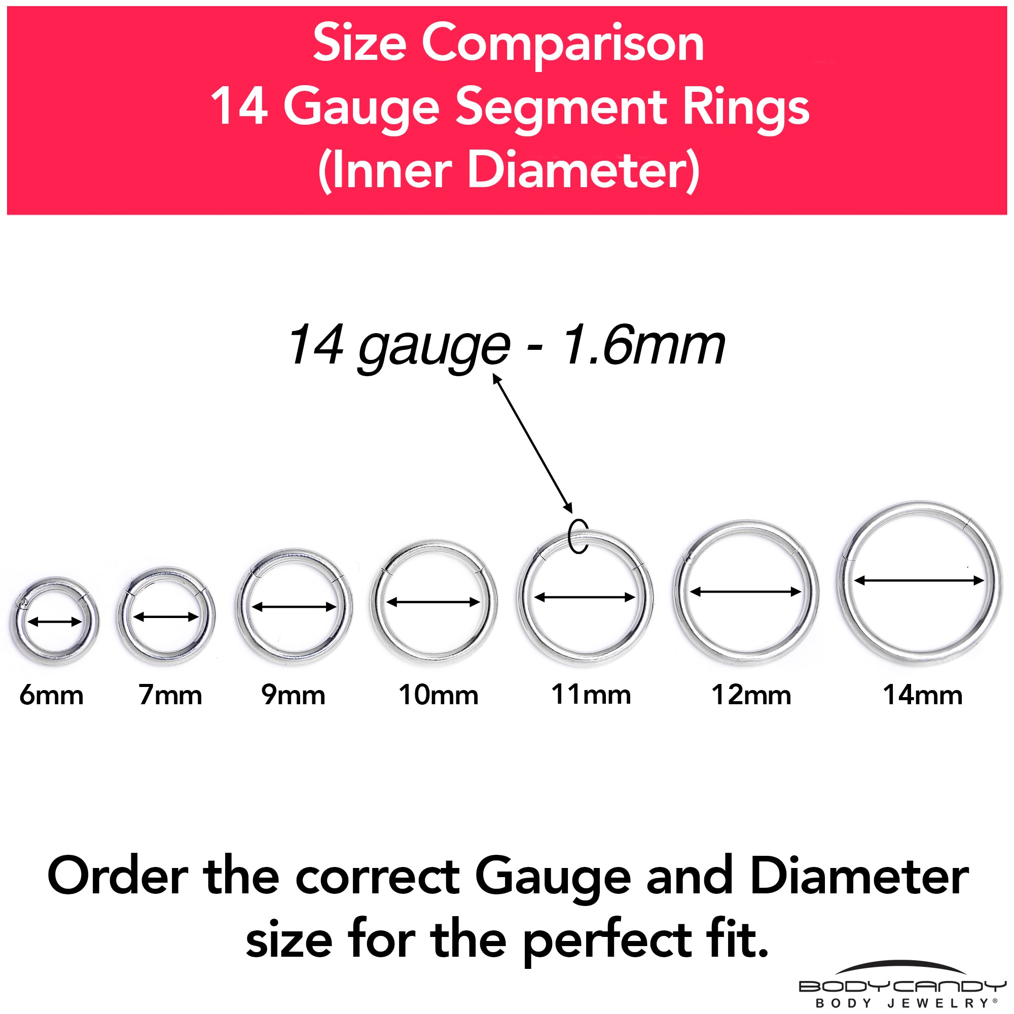 14 Gauge 7mm 316L Surgical Steel Precision Hinged Segment Hoop