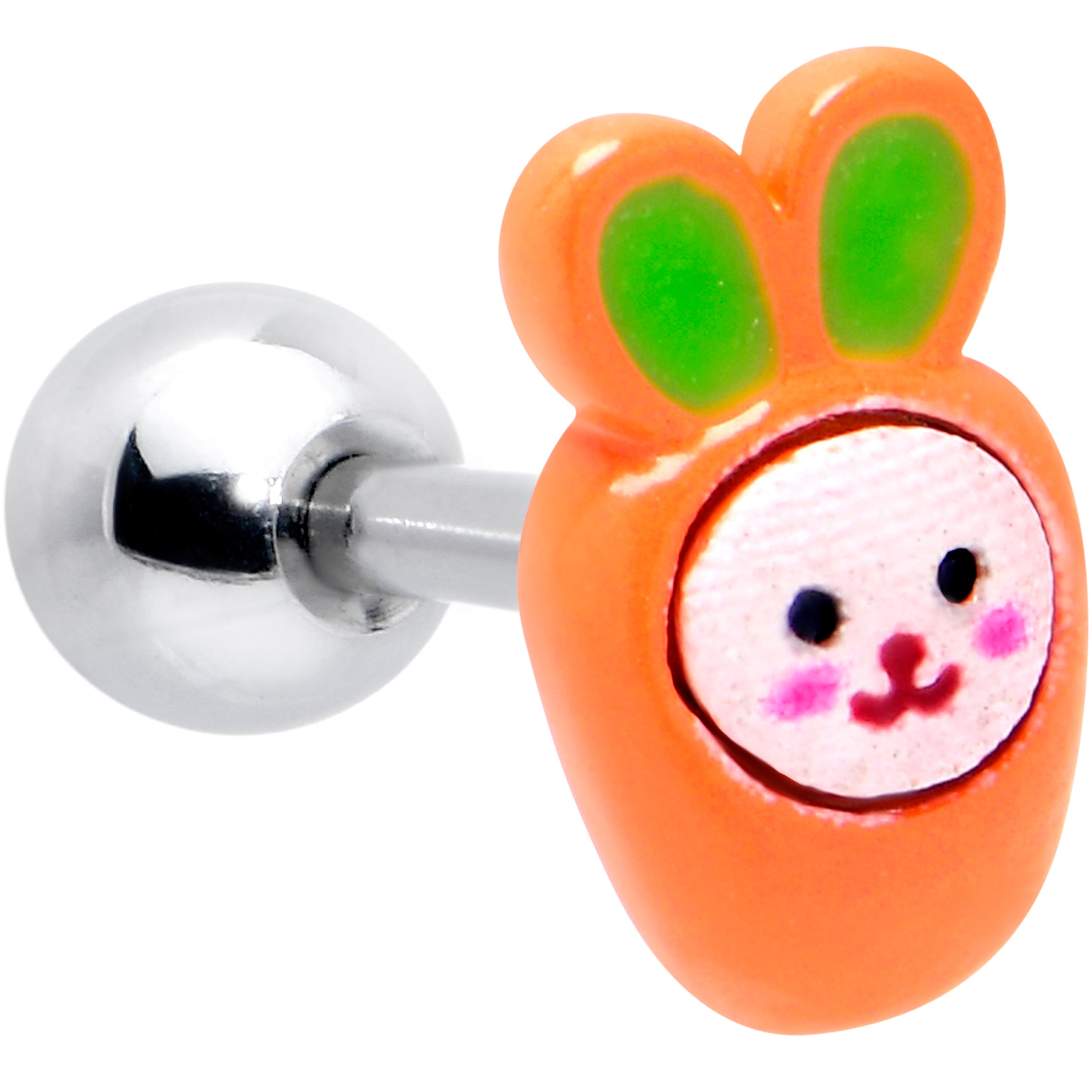 16 Gauge 1/4 Surprise Carrot Easter Bunny Cartilage Tragus Earring