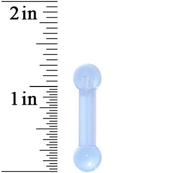 4 Gauge Baby Blue UV Acrylic Straight Barbell