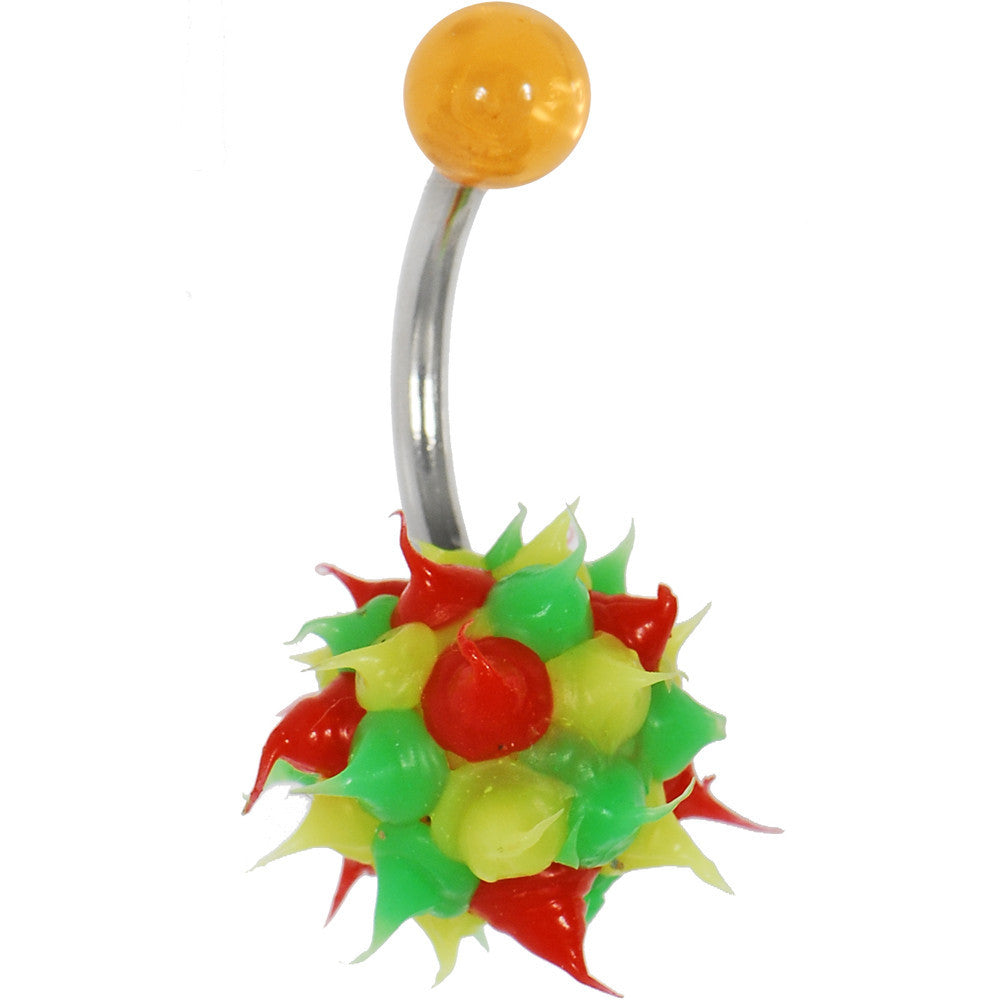 Stop Light (Red-Yellow-Green) HEDGEHOG Belly Button Ring