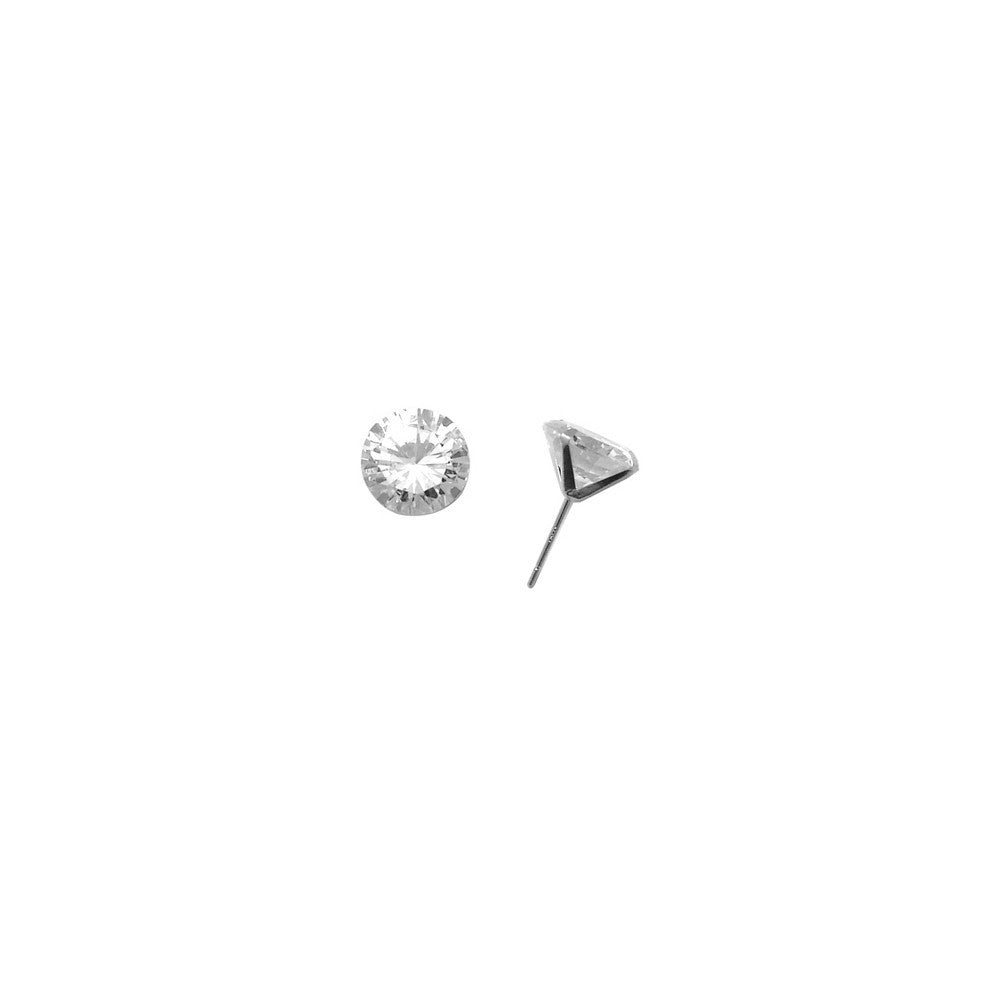 14kt White Gold 3.50 ct Cubic Zirconia Round Earrings