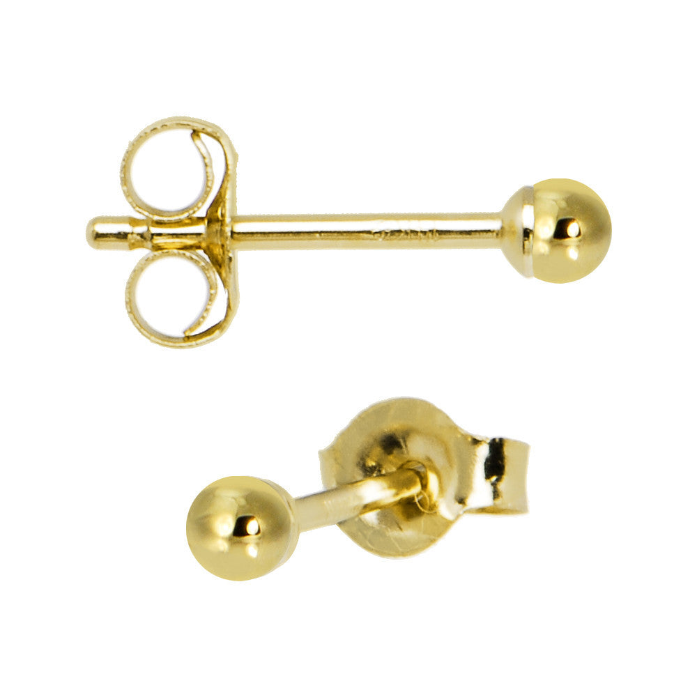 14kt Yellow Gold 8mm Ball Earrings