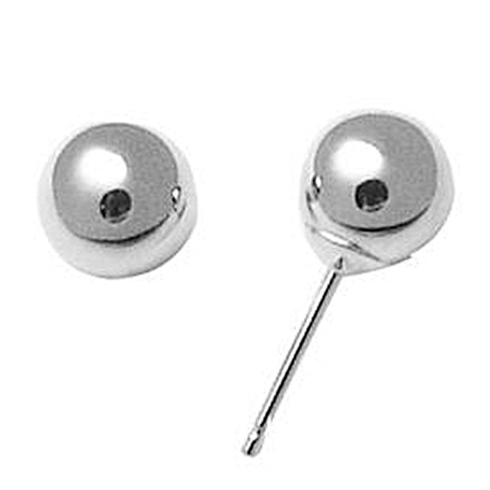 14kt White Gold 6mm Ball Earrings