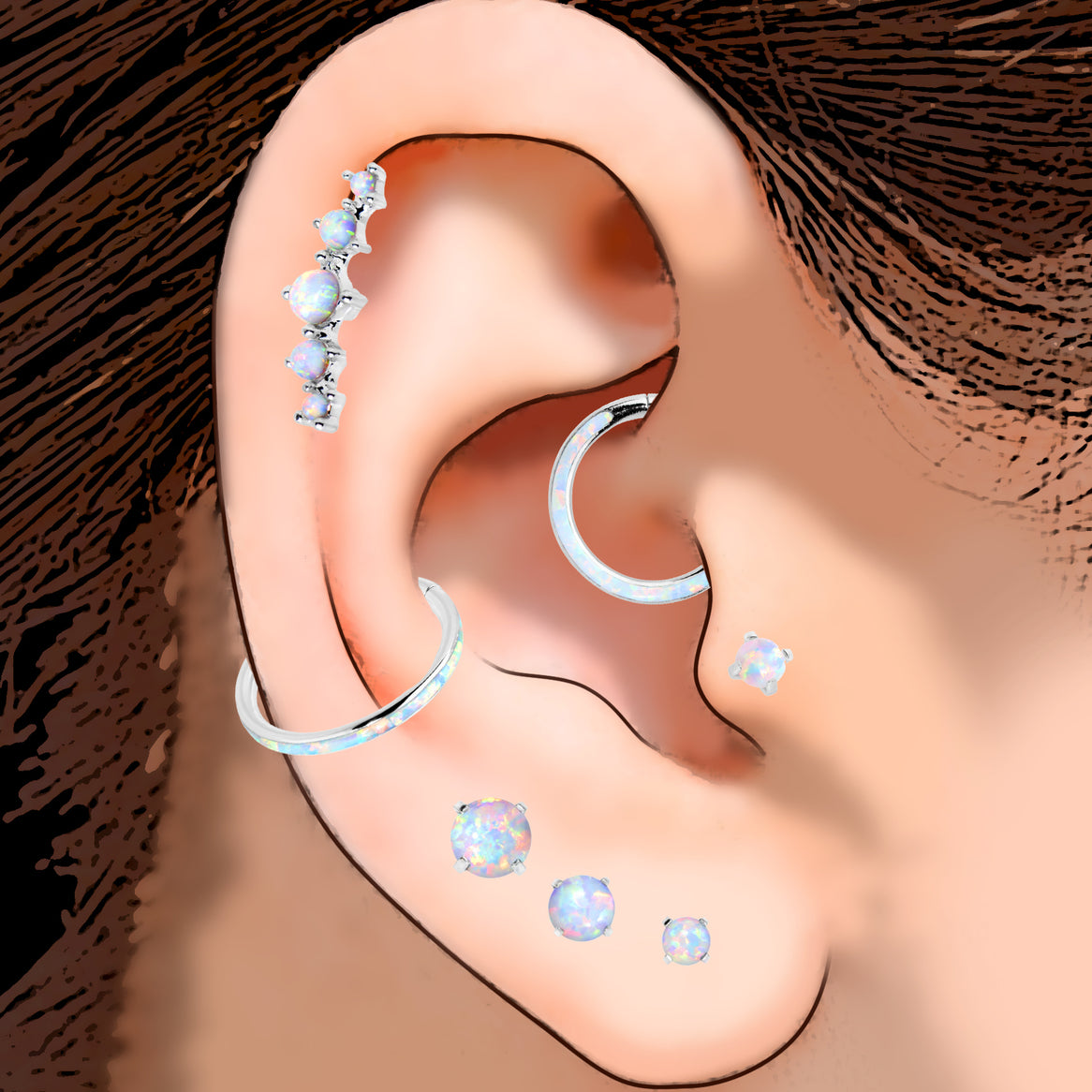 White Opal Ear Curation