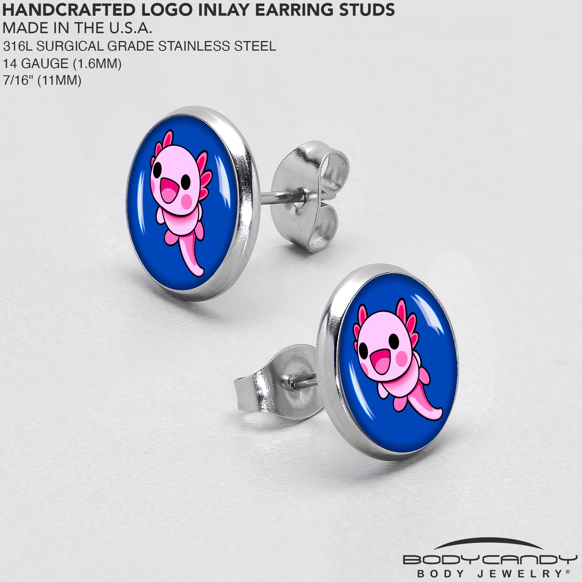 Adorable Axolotl Stud Earrings