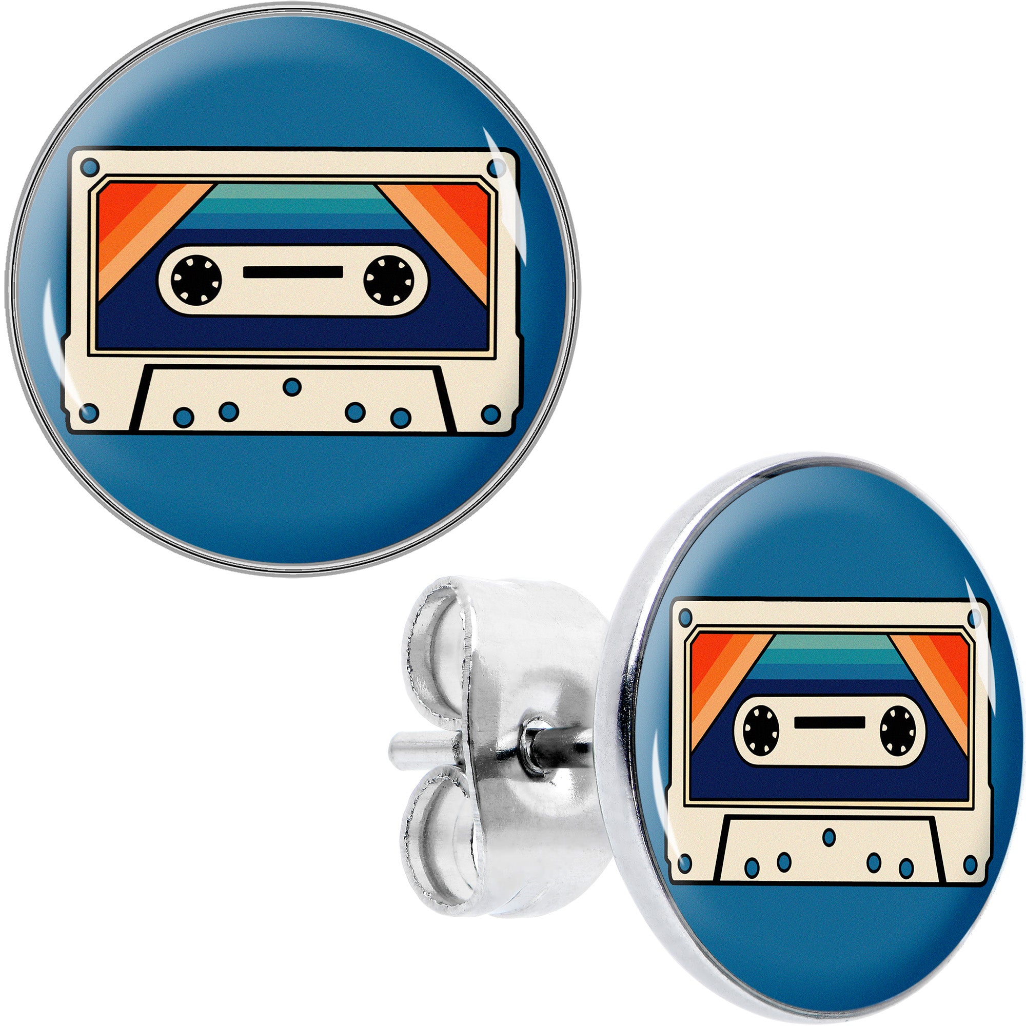 Retro Cassette Tape Stud Earrings