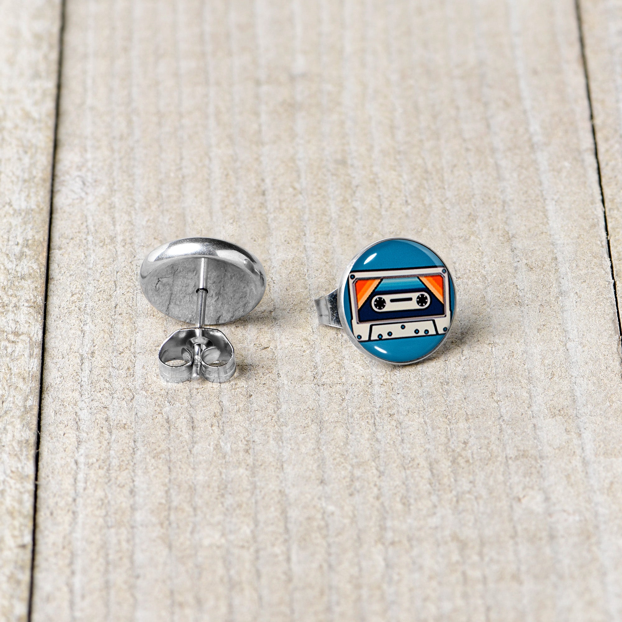 Retro Cassette Tape Stud Earrings