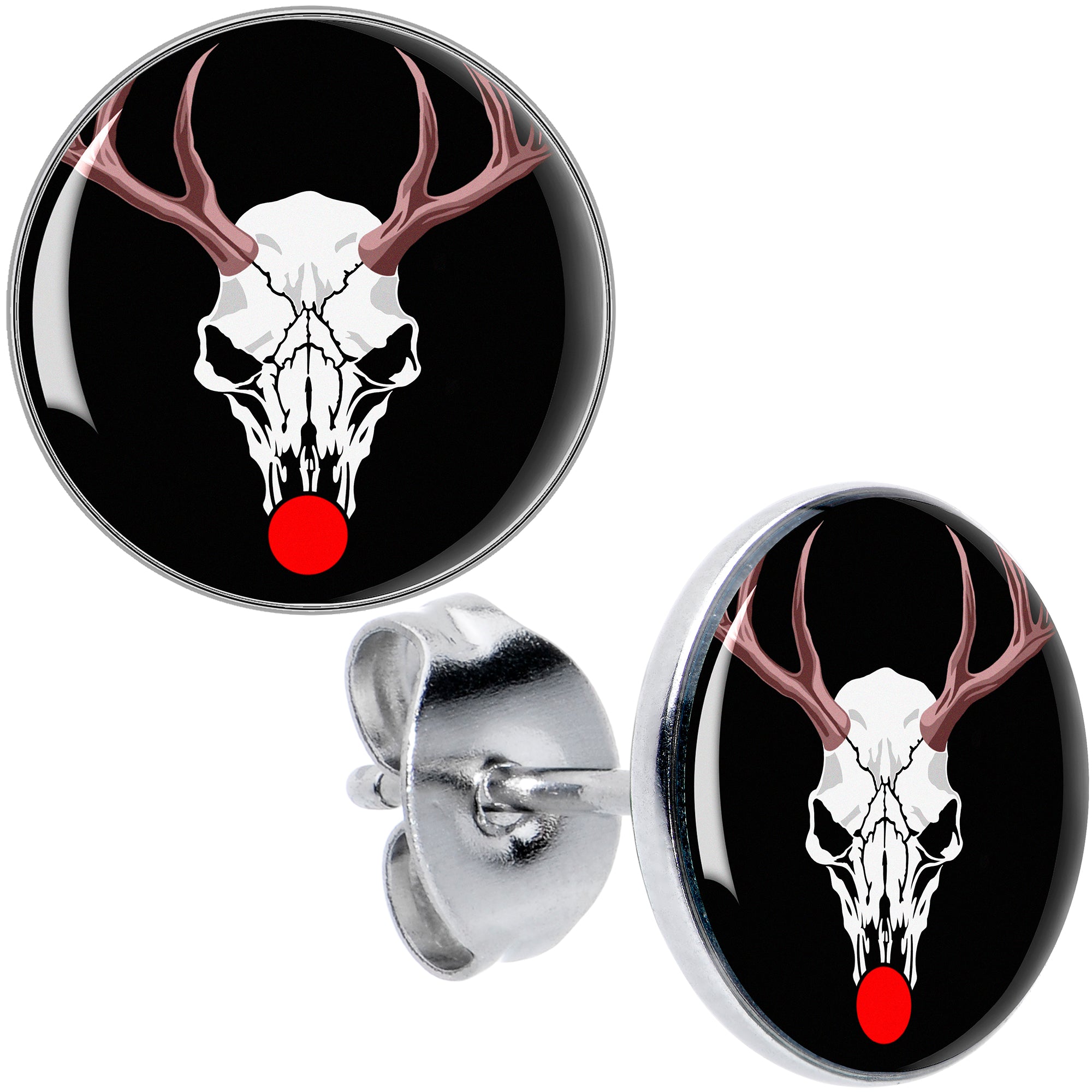 Holiday Dead Nosed Reindeer Stud Earrings