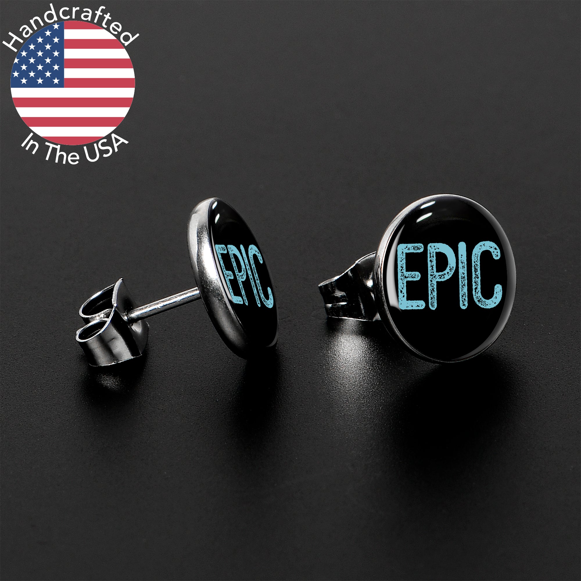 Epic Blue Stud Earrings