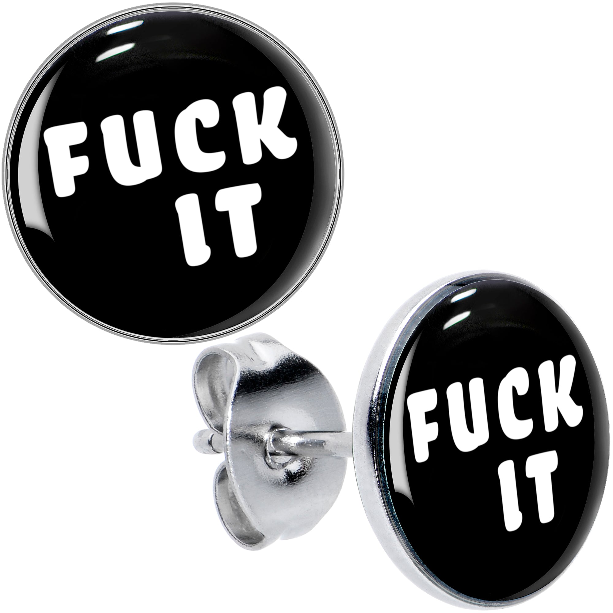 F*ck It Stud Earrings