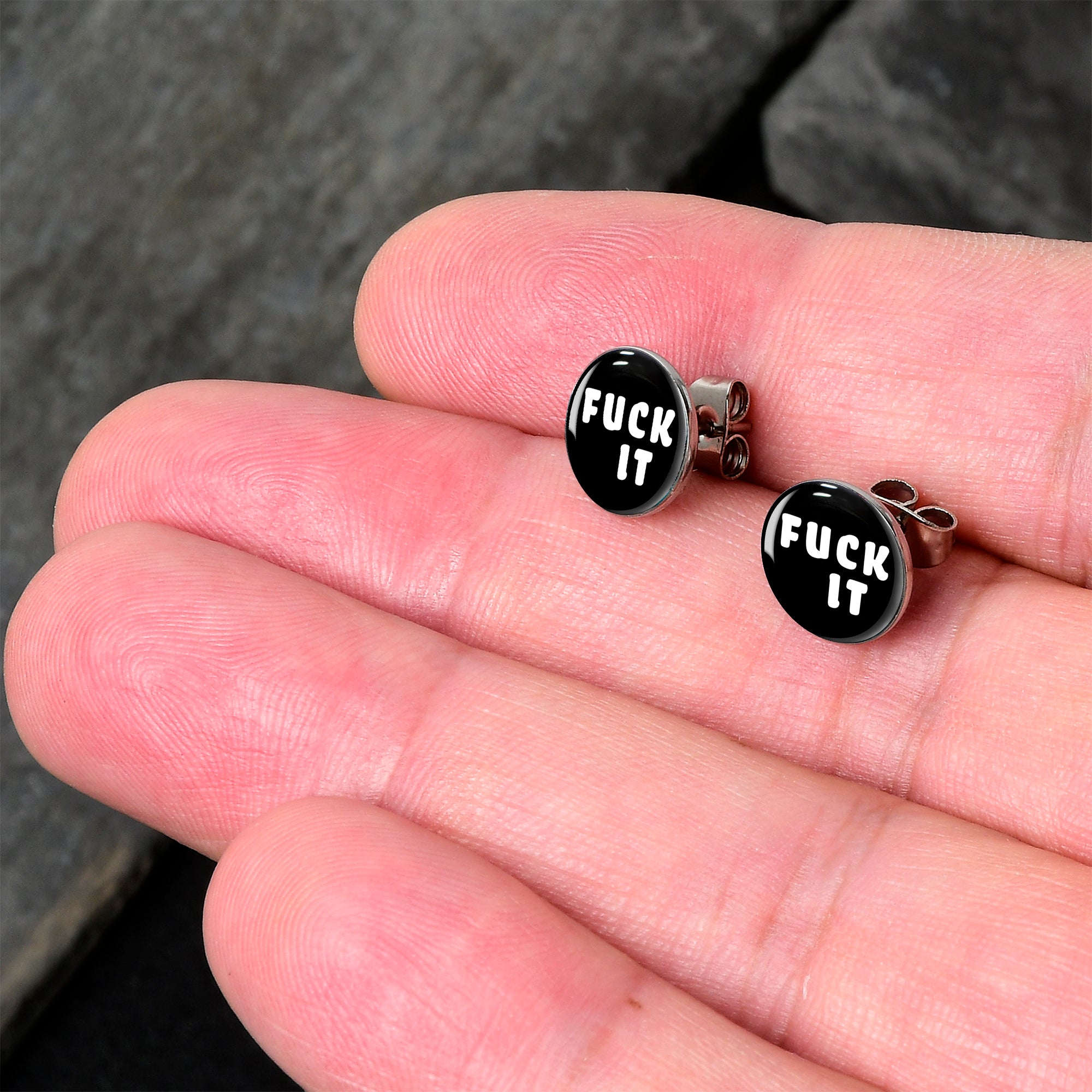 F*ck It Stud Earrings